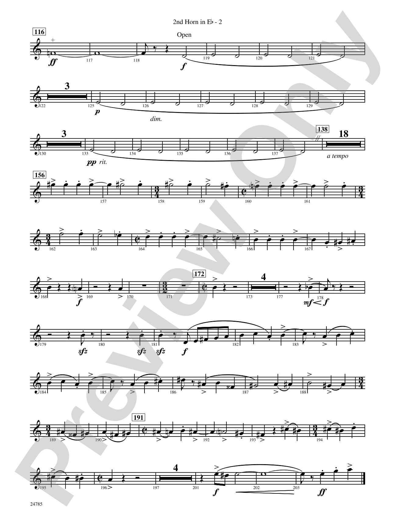 Frolicking Winds (from Symphonic Dance): (wp) 2nd Horn in E-flat