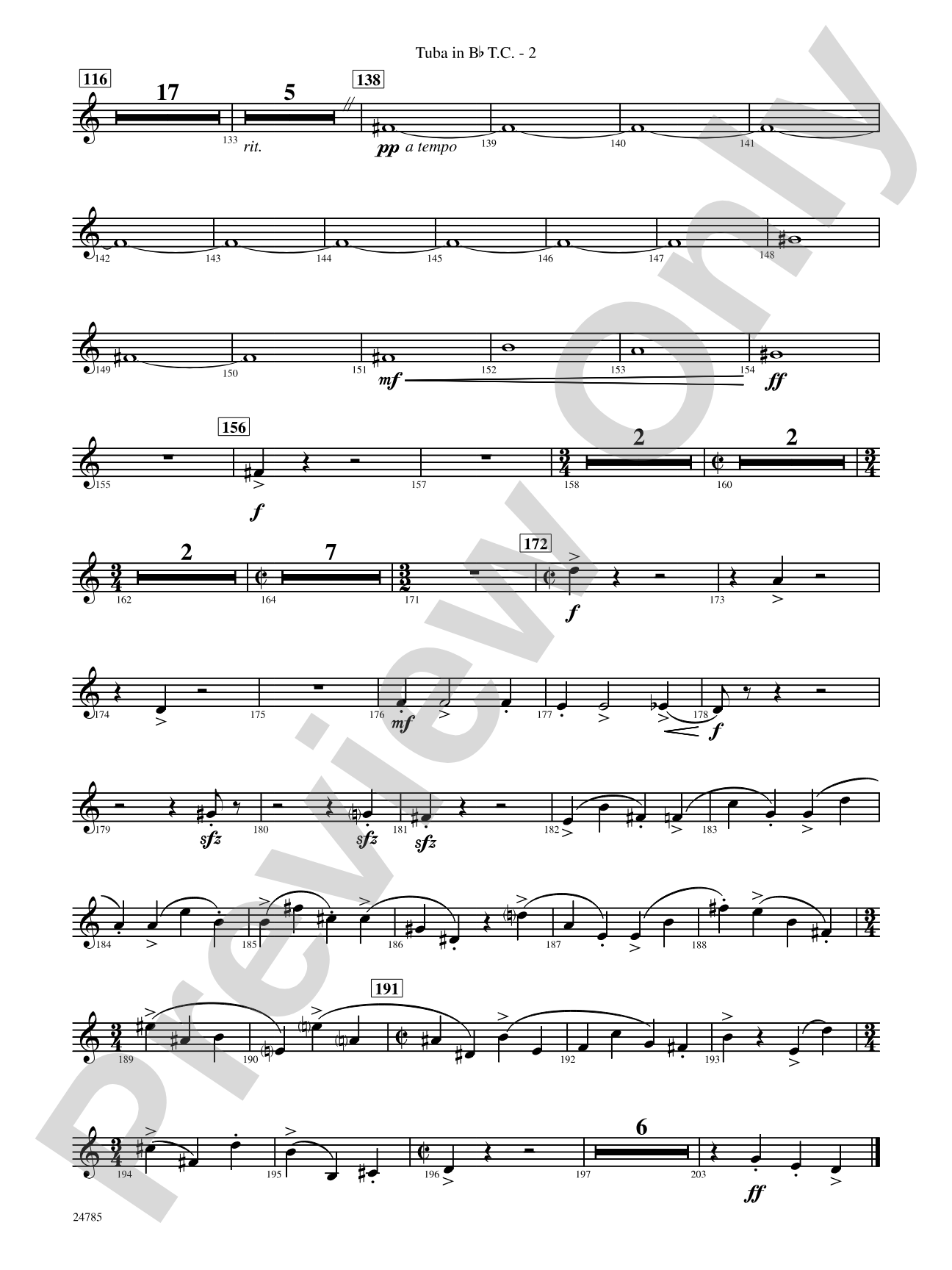 Frolicking Winds (from Symphonic Dance): (wp) B-flat Tuba T.C.
