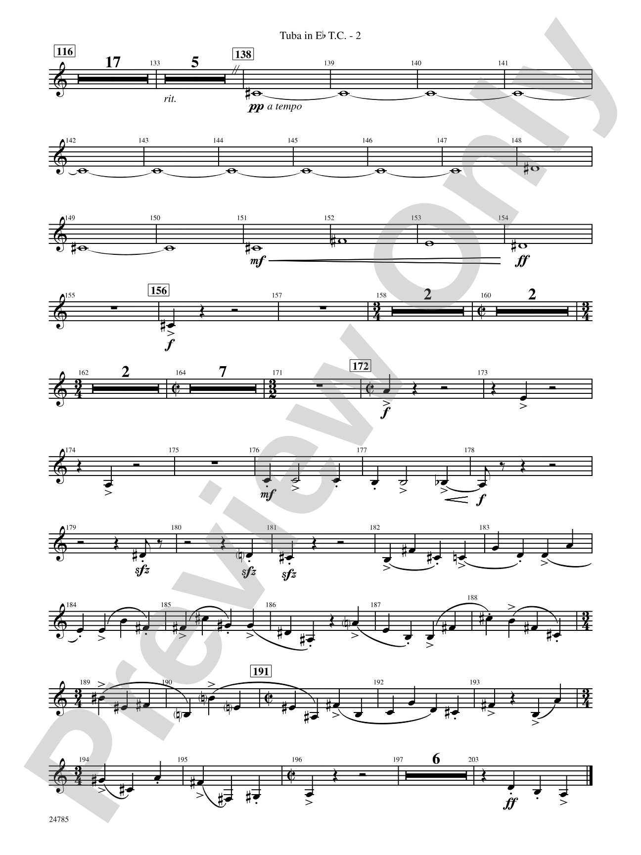 Frolicking Winds (from Symphonic Dance): (wp) E-flat Tuba T.C.