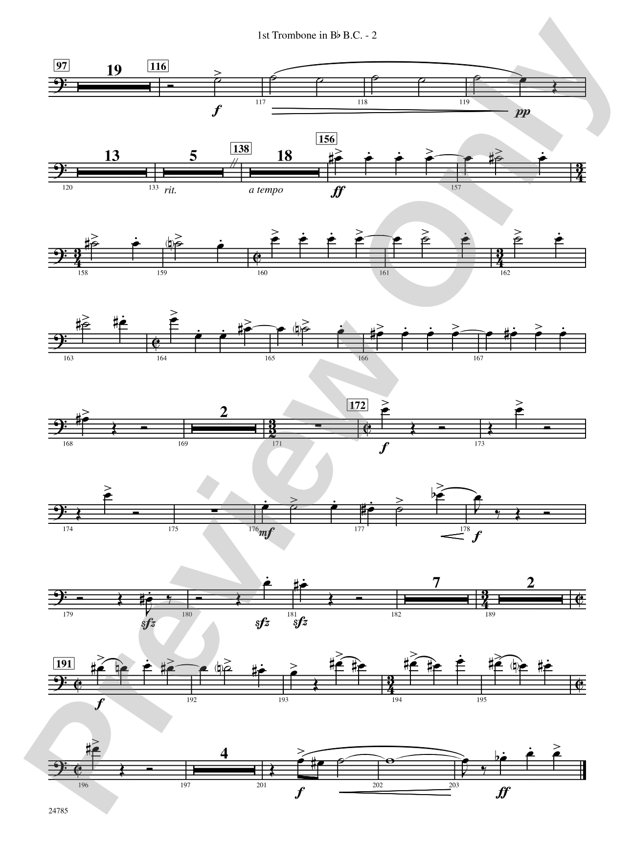 Frolicking Winds (from Symphonic Dance): (wp) 1st B-flat Trombone B.C.