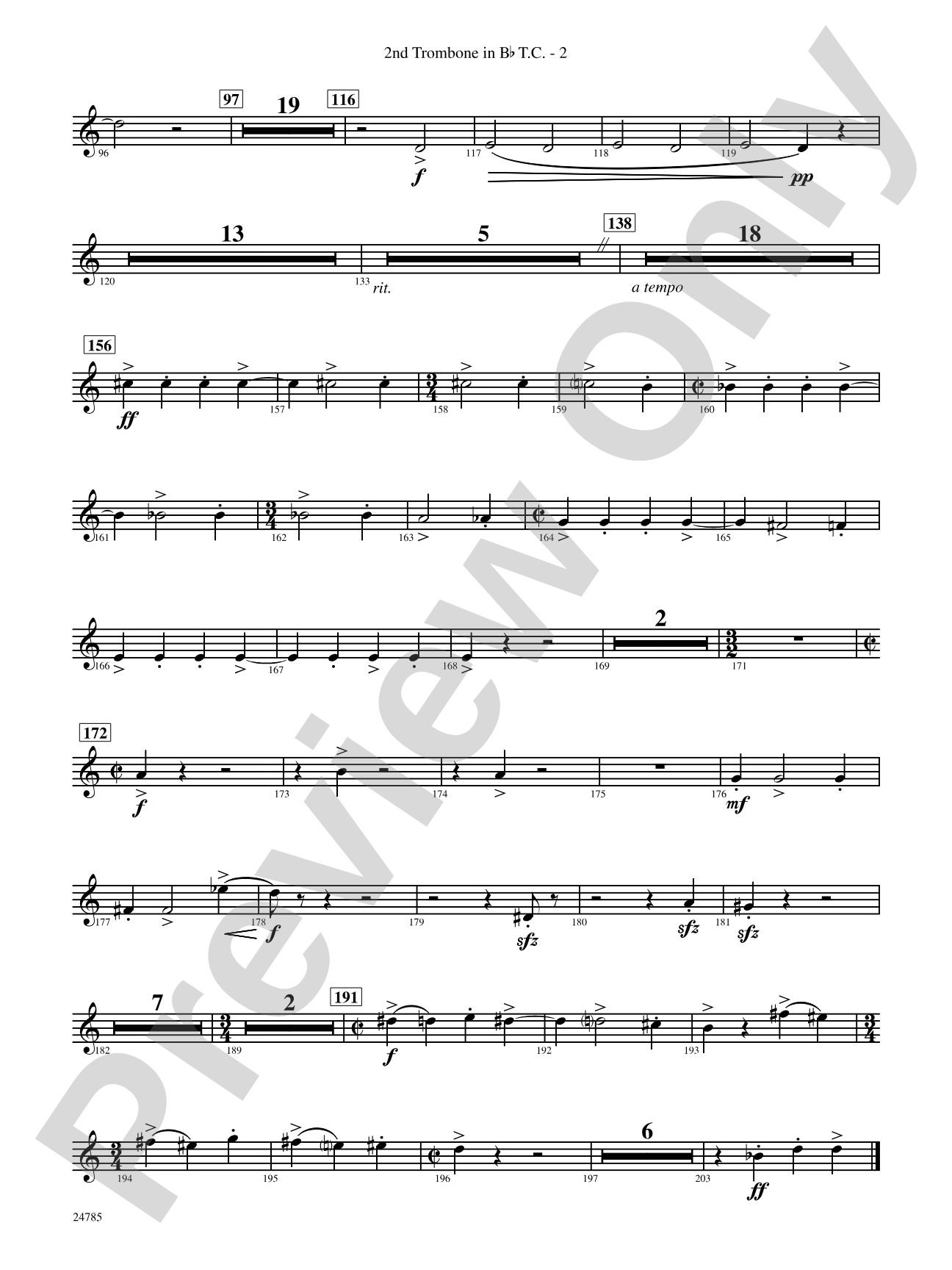 Frolicking Winds (from Symphonic Dance): (wp) 2nd B-flat Trombone T.C.