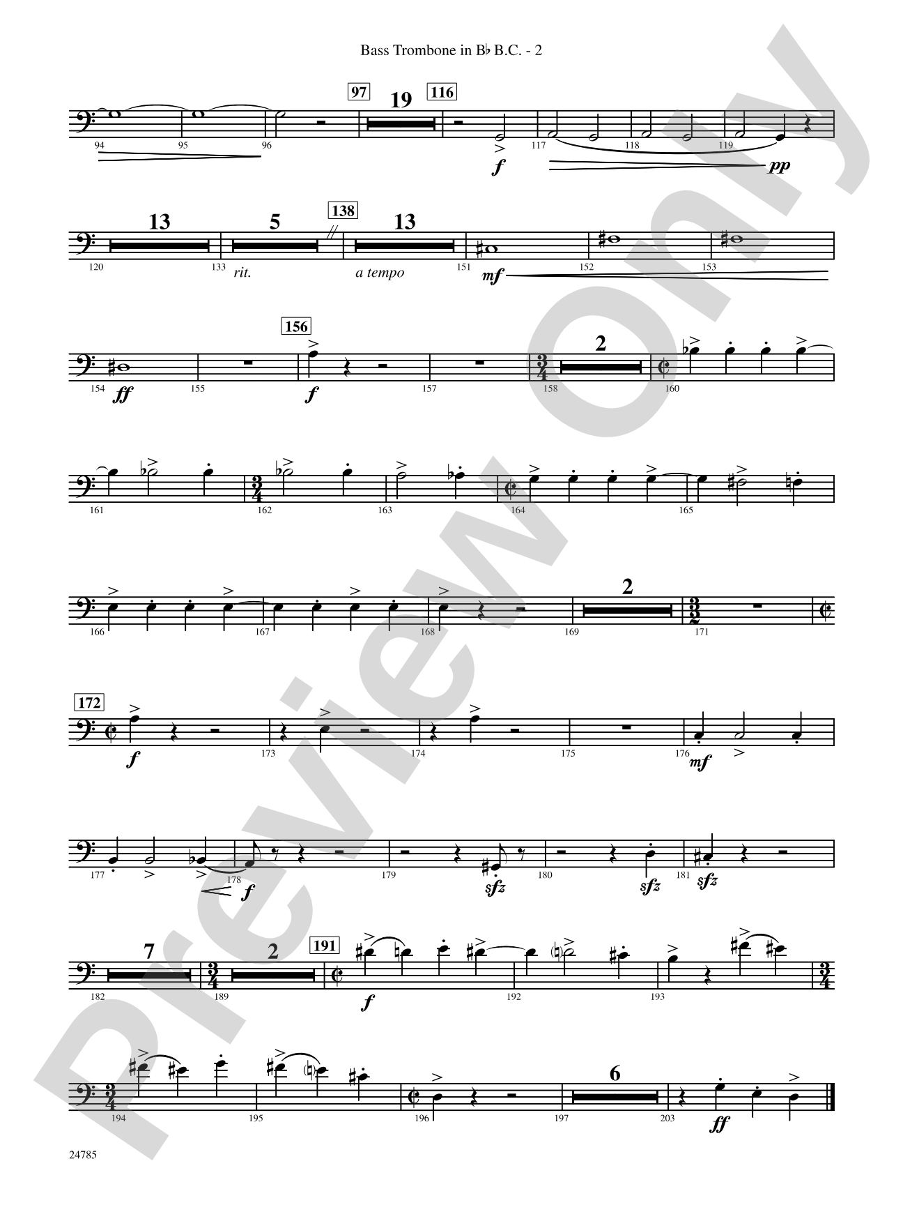 Frolicking Winds (from Symphonic Dance): (wp) 3rd B-flat Trombone B.C.