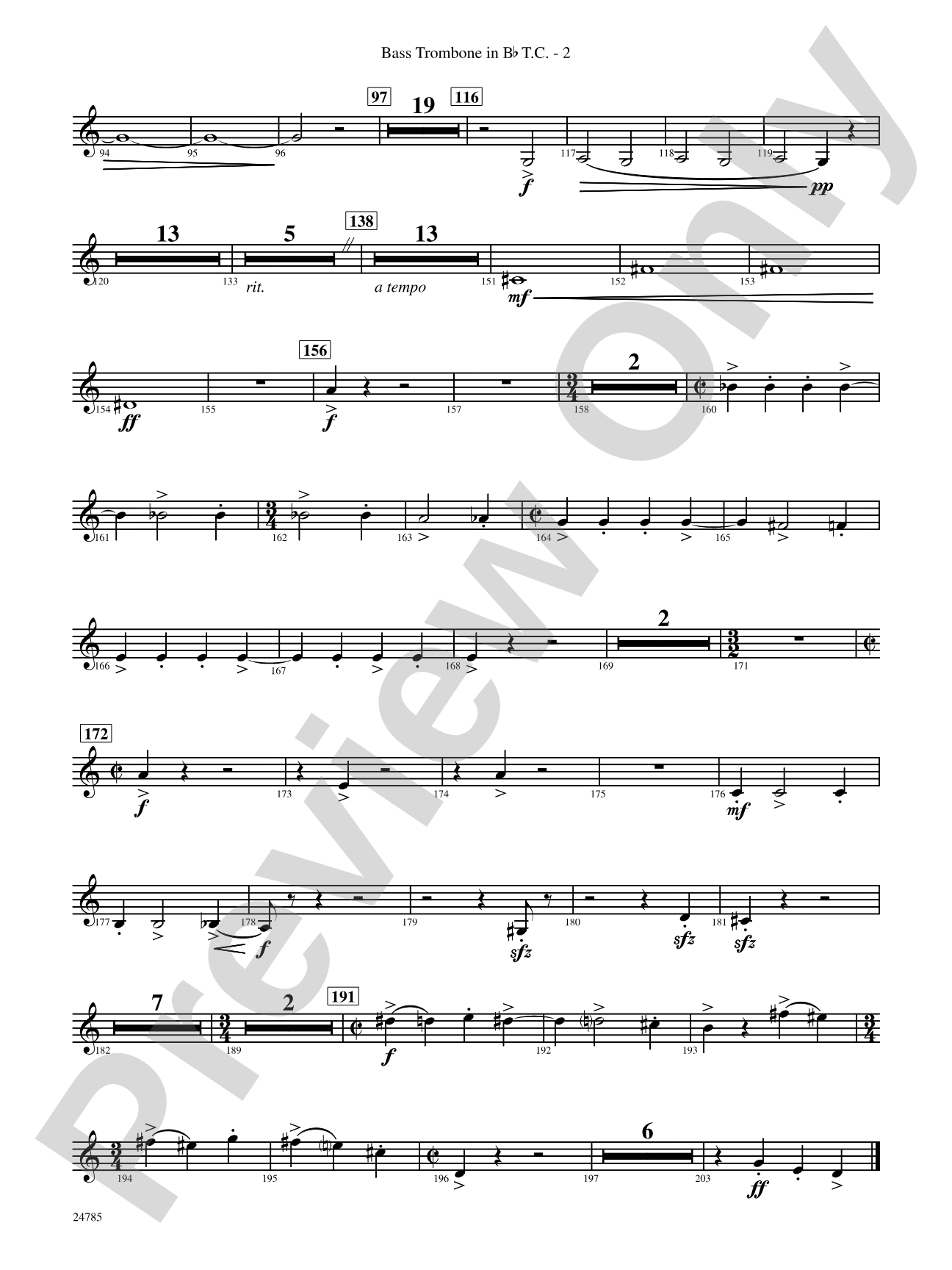 Frolicking Winds (from Symphonic Dance): (wp) 3rd B-flat Trombone T.C.