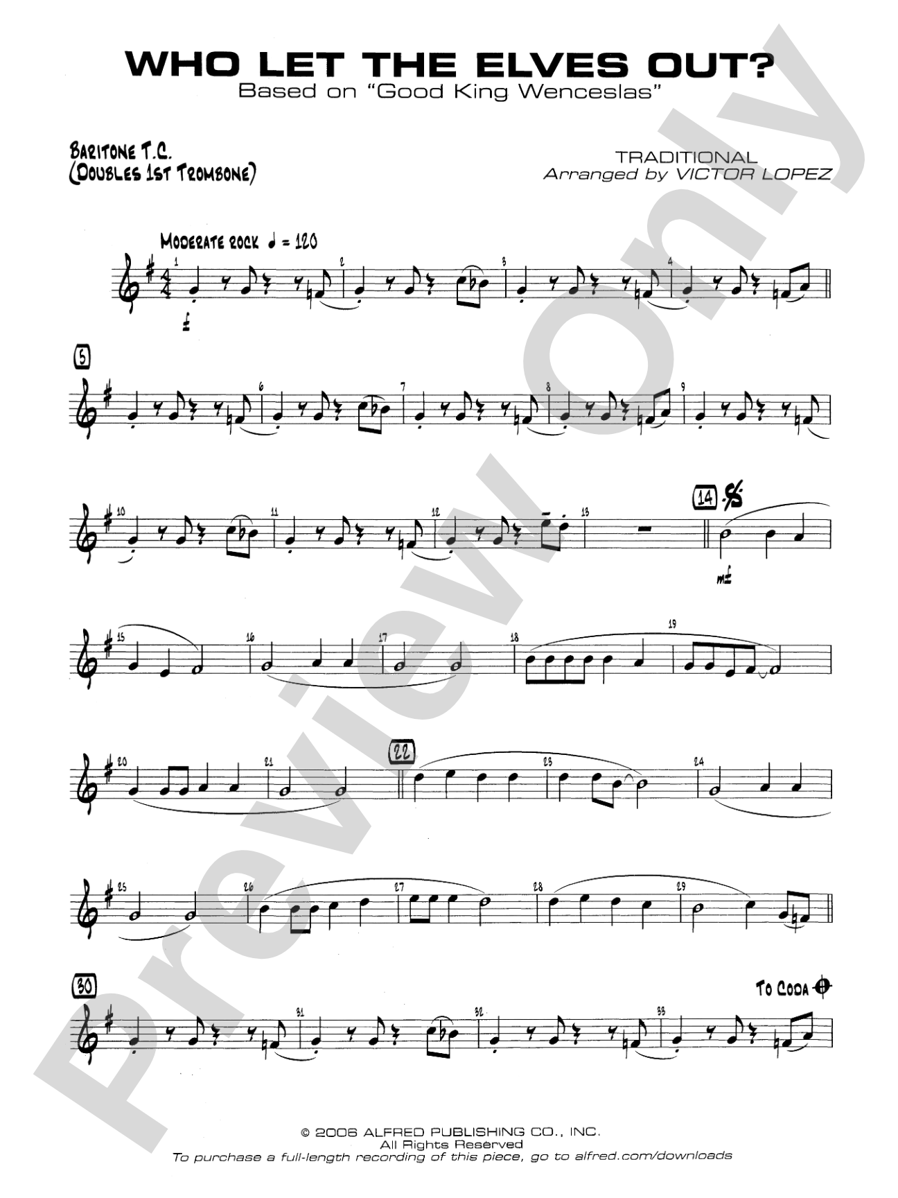 Who Let the Elves Out?: Baritone T.C.