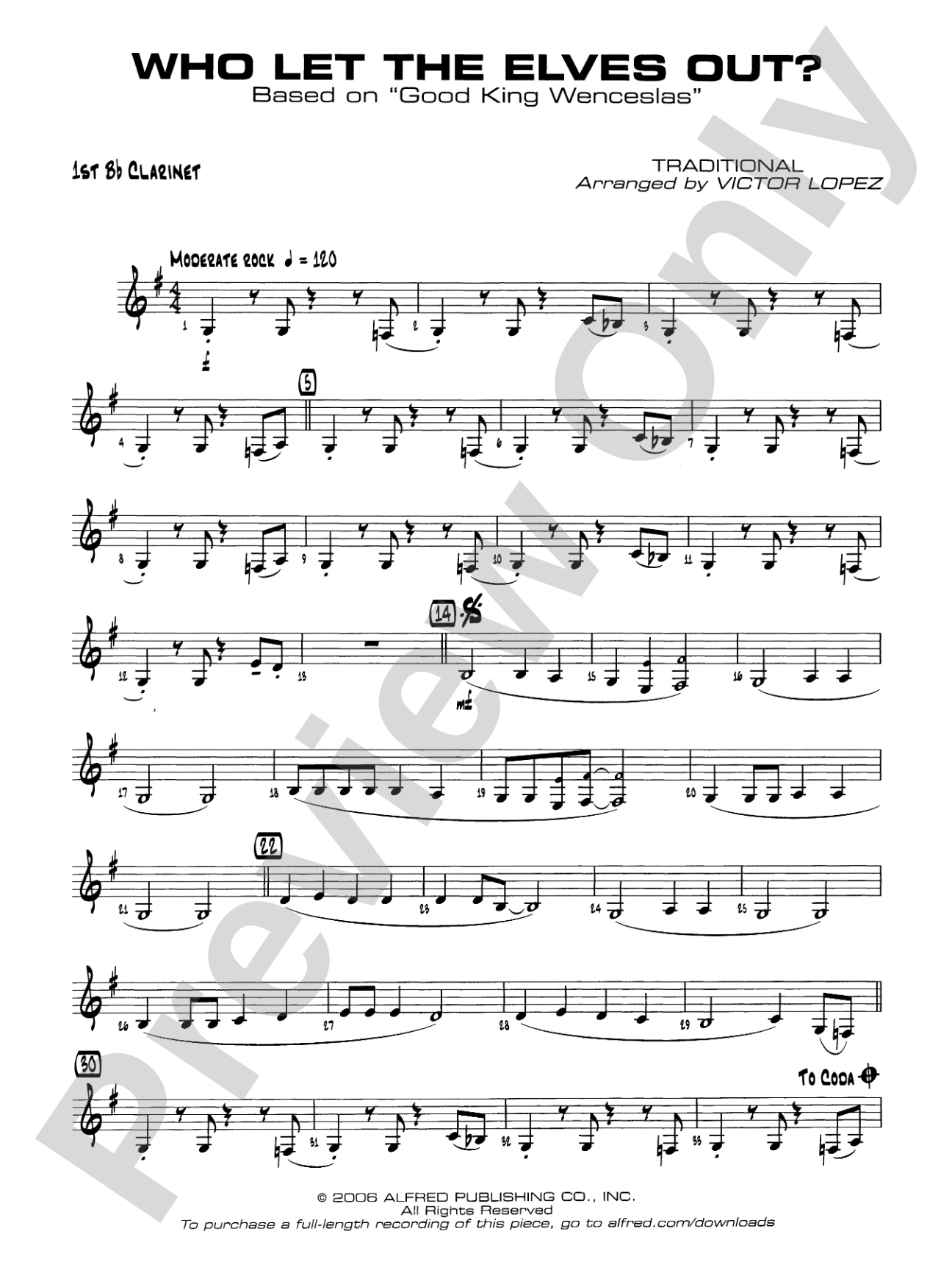 Who Let the Elves Out?: 1st B-flat Clarinet