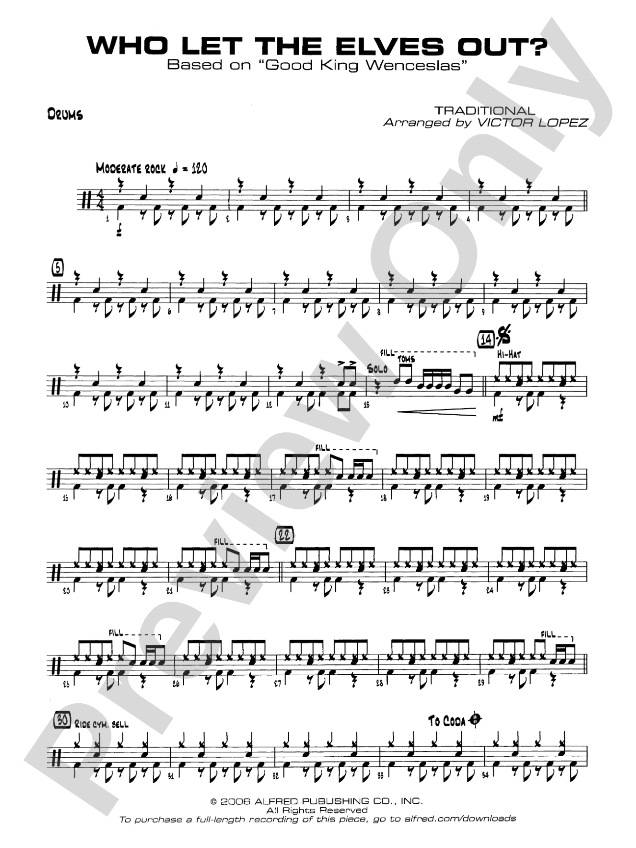 Who Let the Elves Out?: Drums
