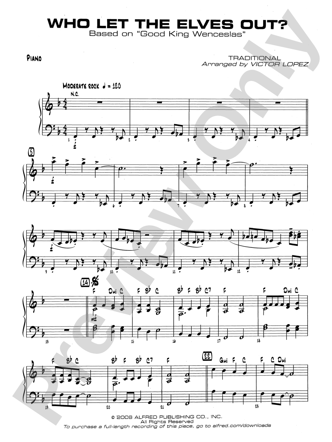 Who Let the Elves Out?: Piano Accompaniment