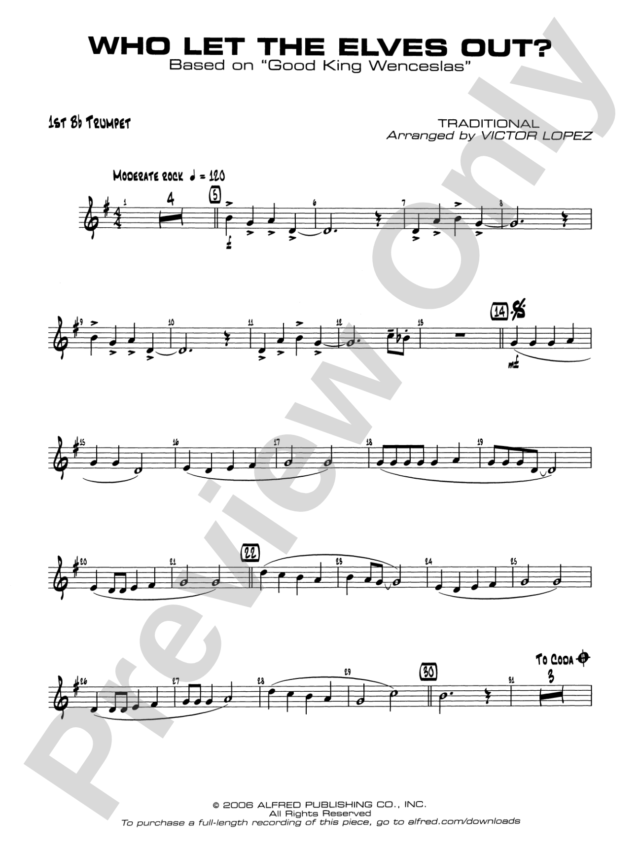 Who Let the Elves Out?: 1st B-flat Trumpet