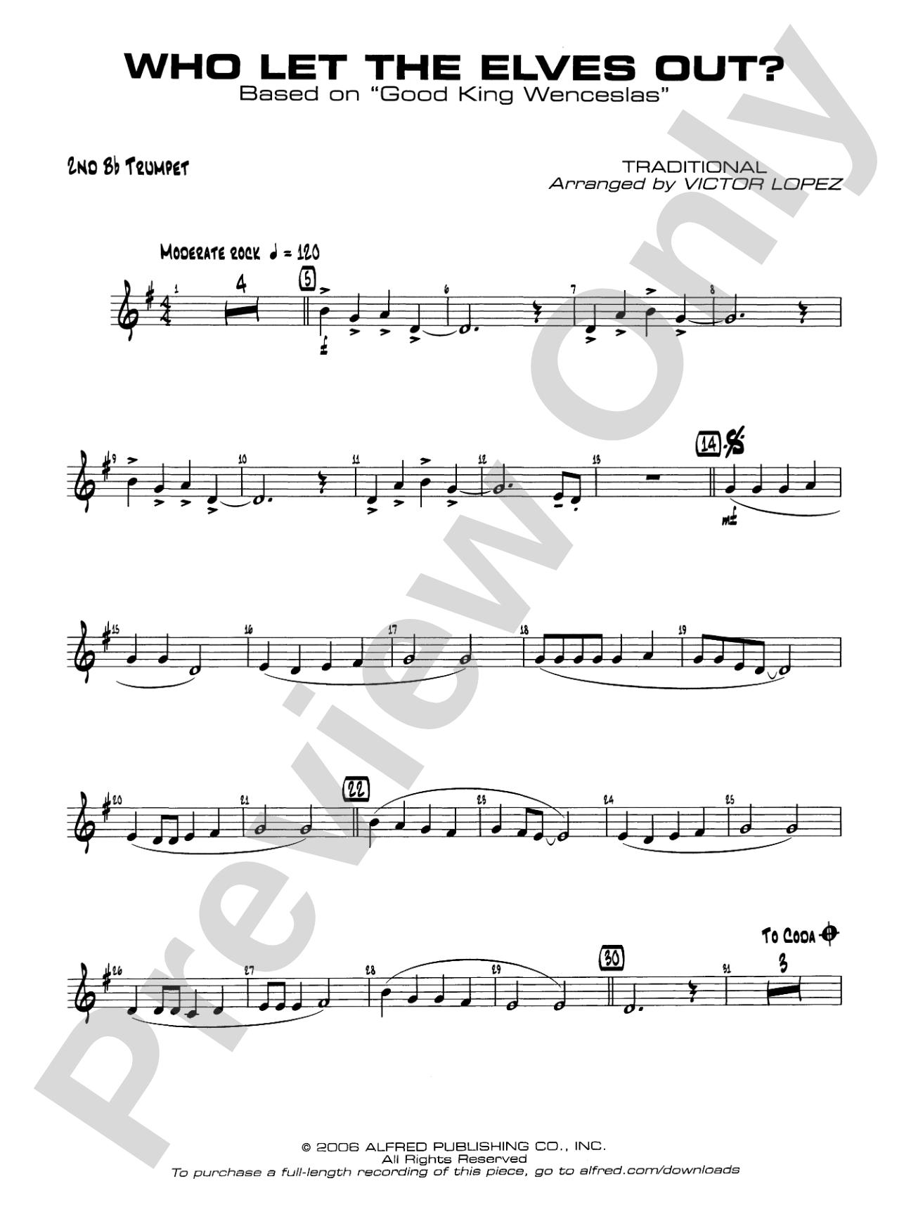 Who Let the Elves Out?: 2nd B-flat Trumpet