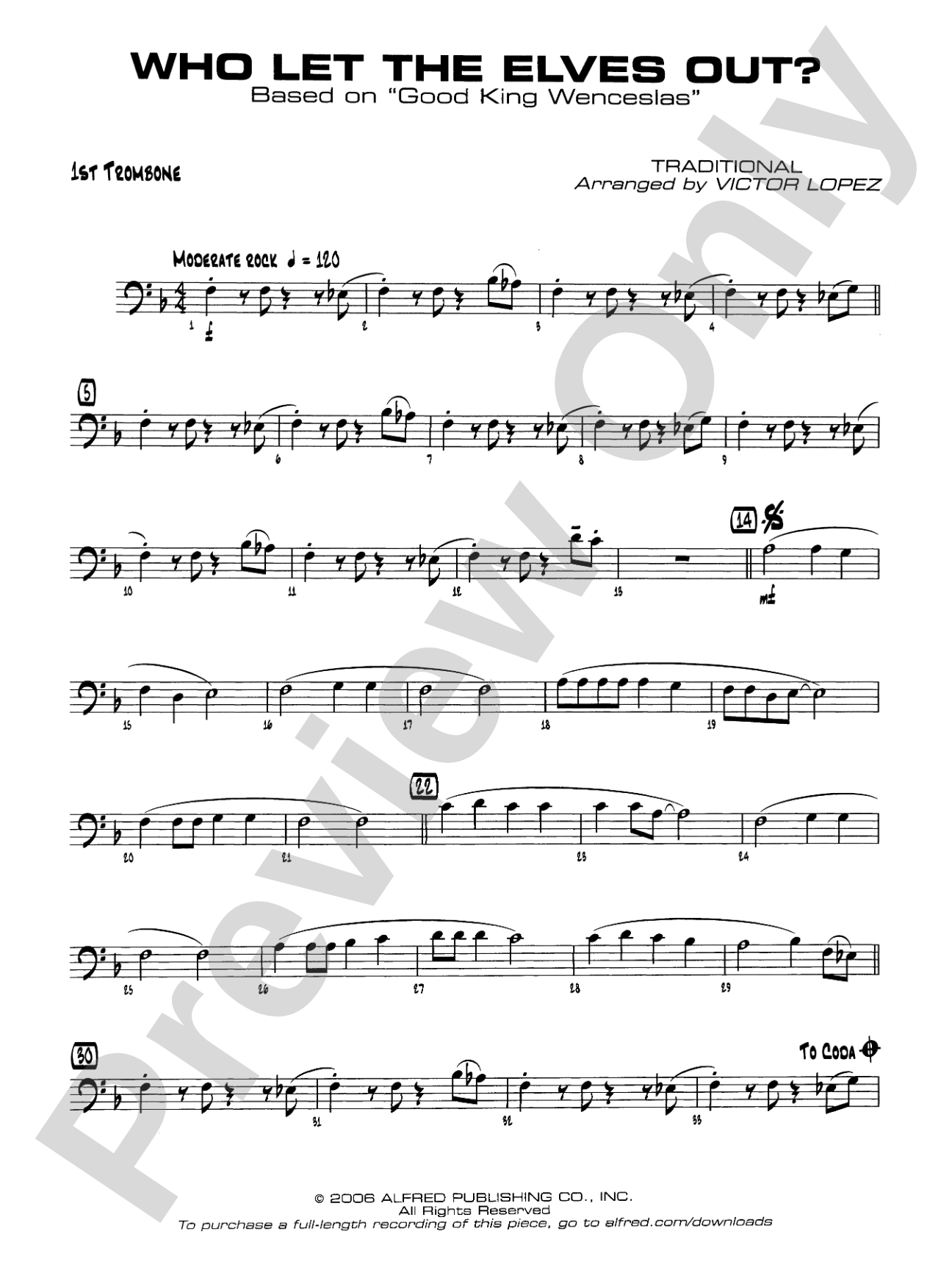 Who Let the Elves Out?: 1st Trombone