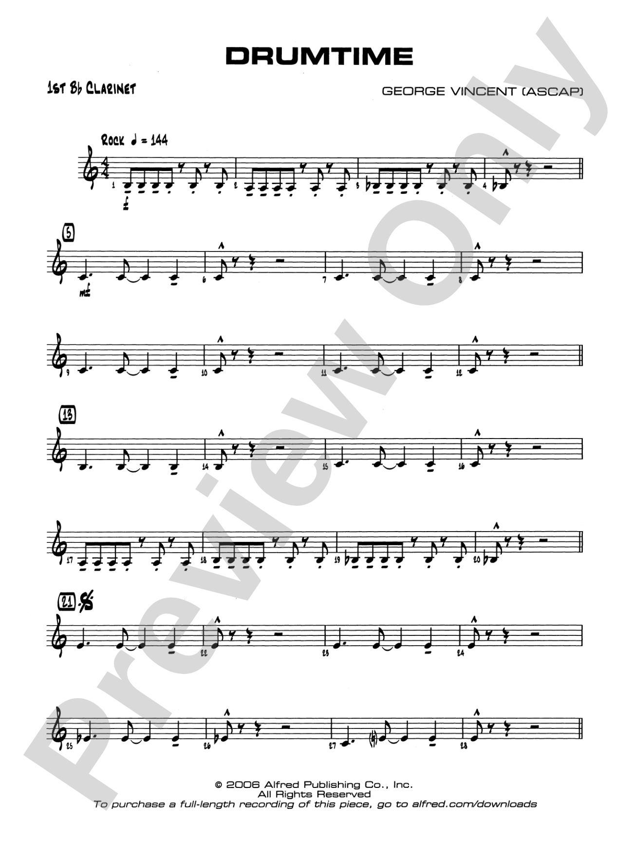 Drumtime: 1st B-flat Clarinet