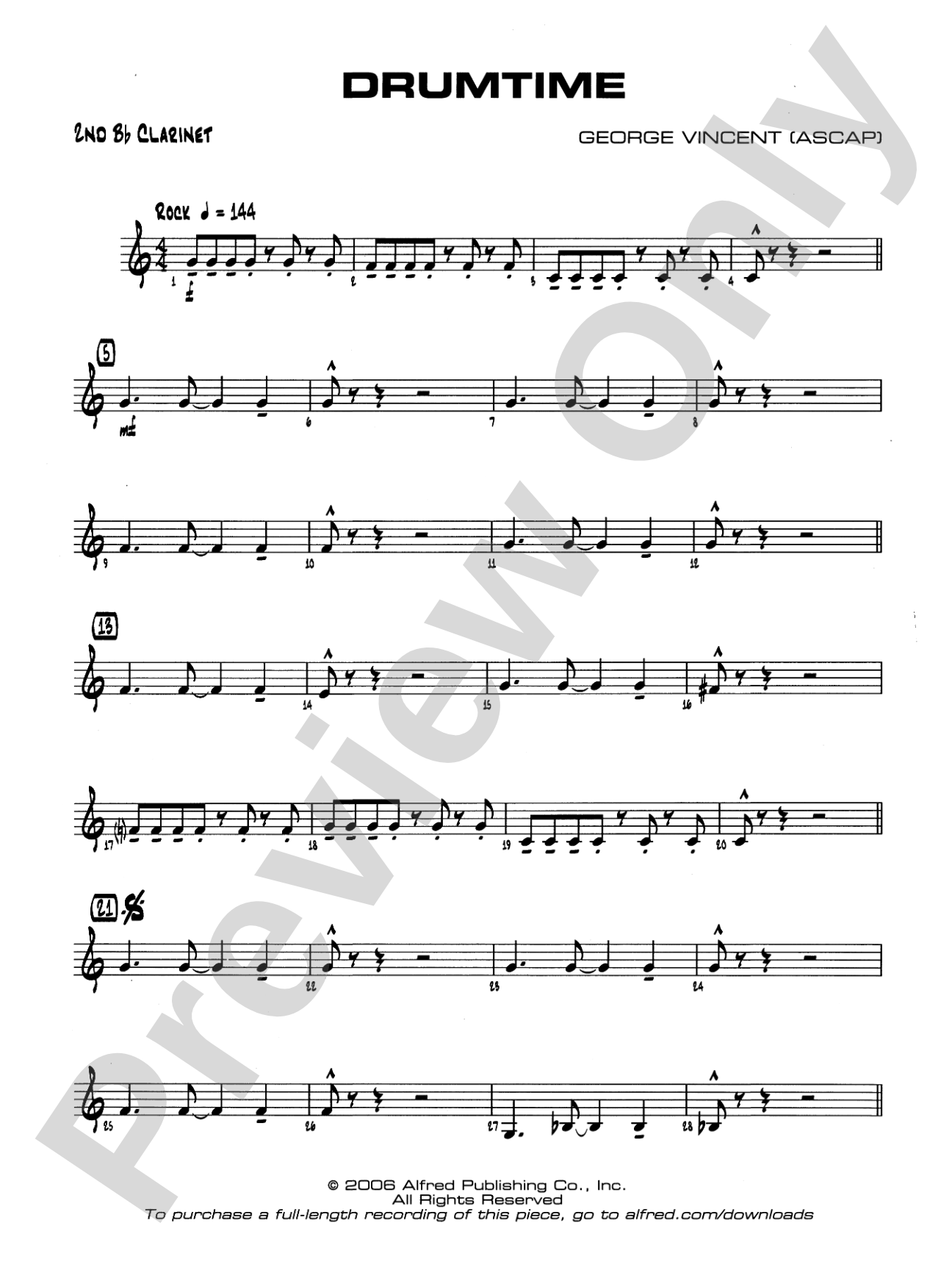 Drumtime: 2nd B-flat Clarinet