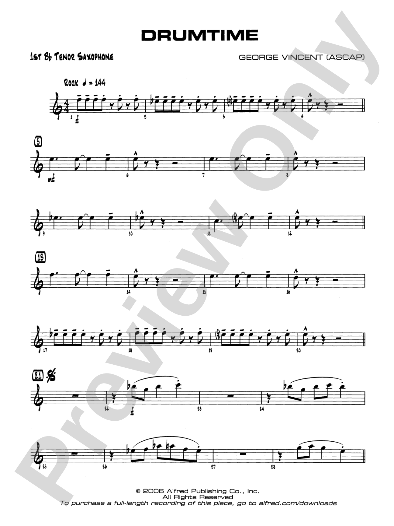 Drumtime: B-flat Tenor Saxophone