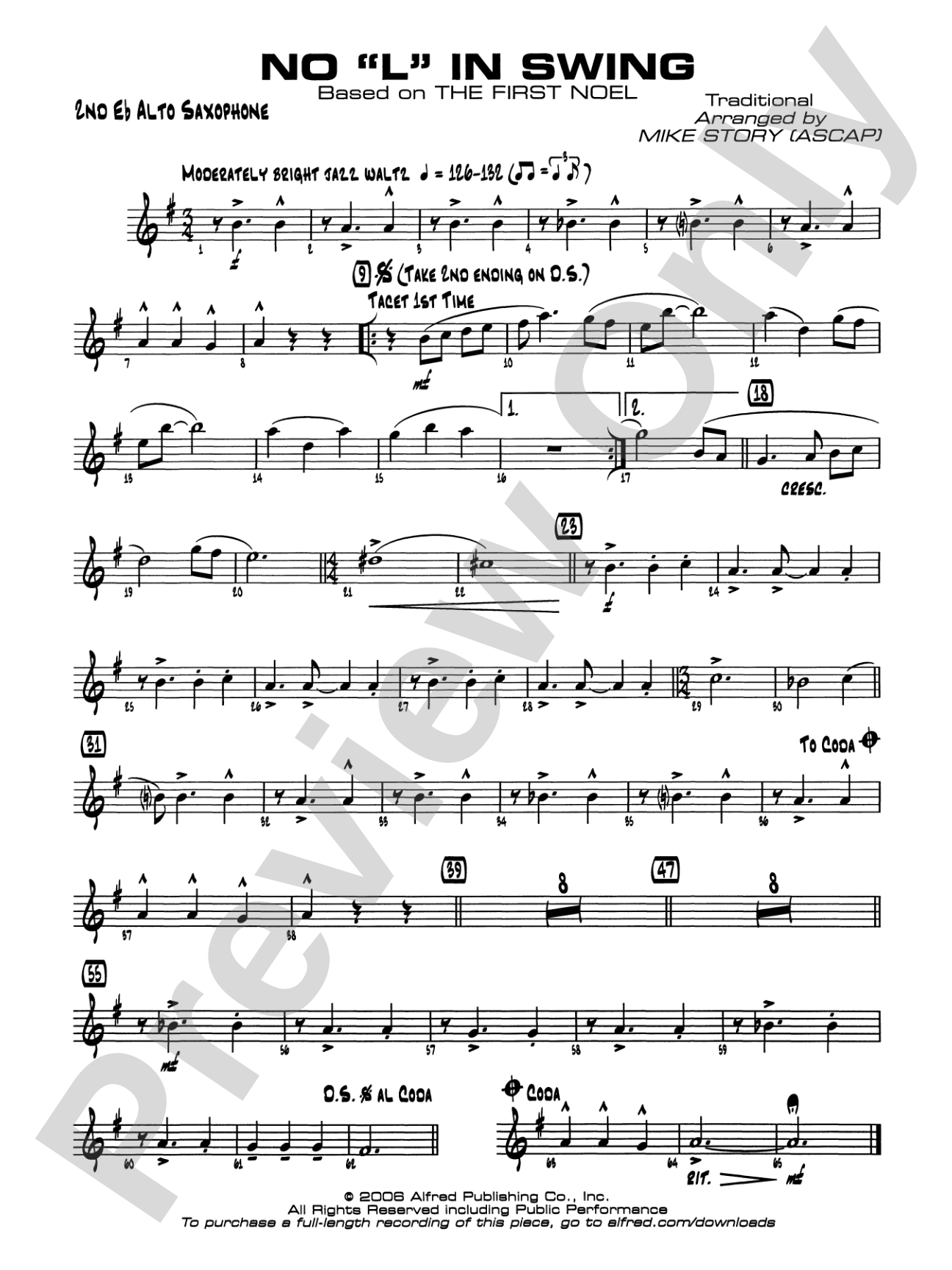 No "L" in Swing: 2nd E-flat Alto Saxophone