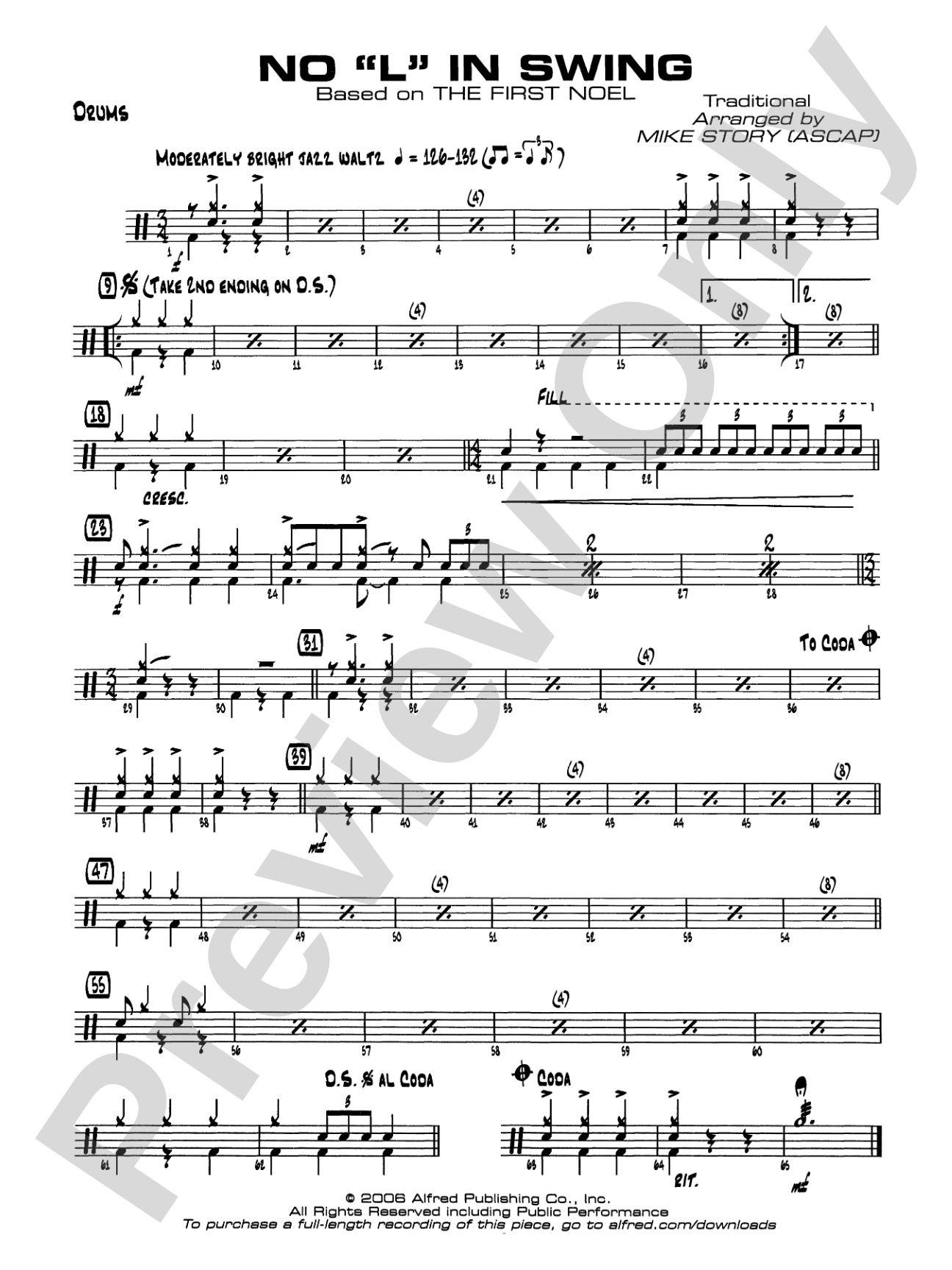 No "L" in Swing: Drums