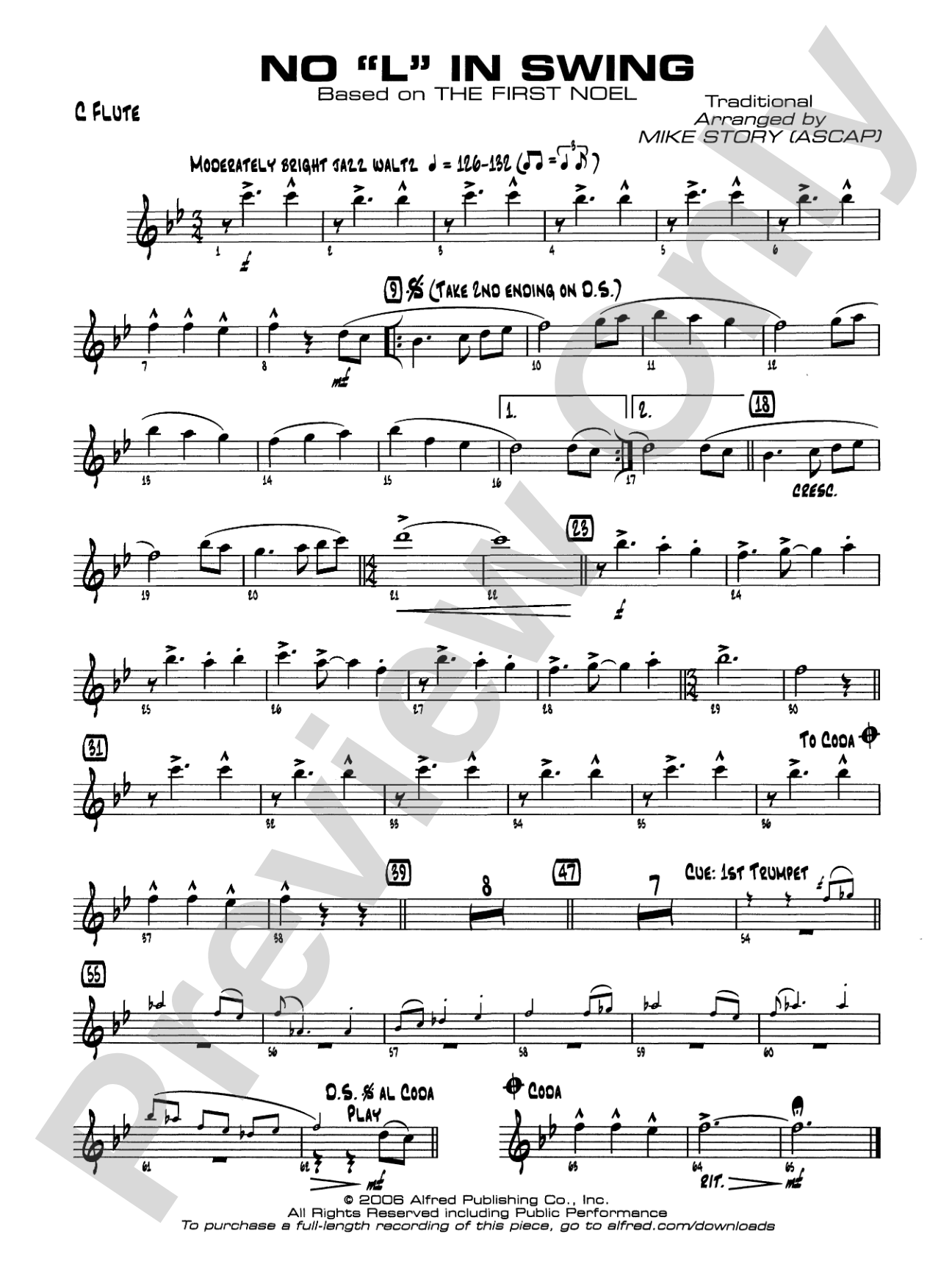 No "L" in Swing: Flute