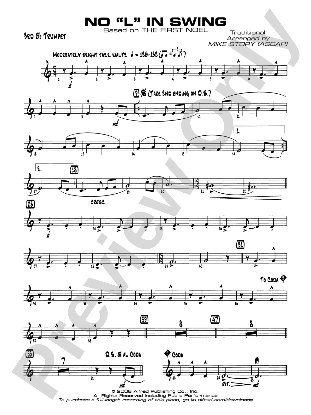 No "L" in Swing: 3rd B-flat Trumpet