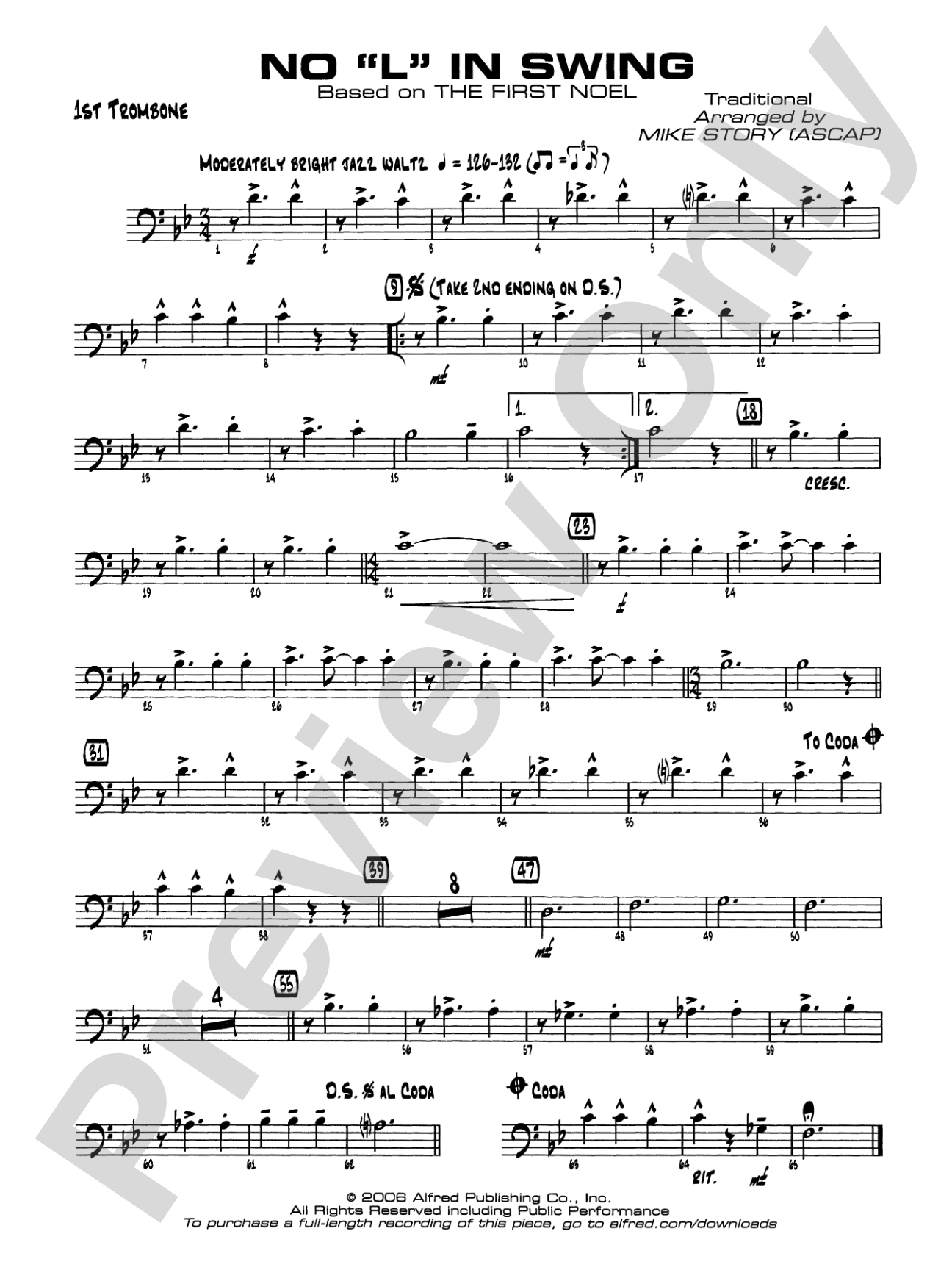 No "L" in Swing: 1st Trombone