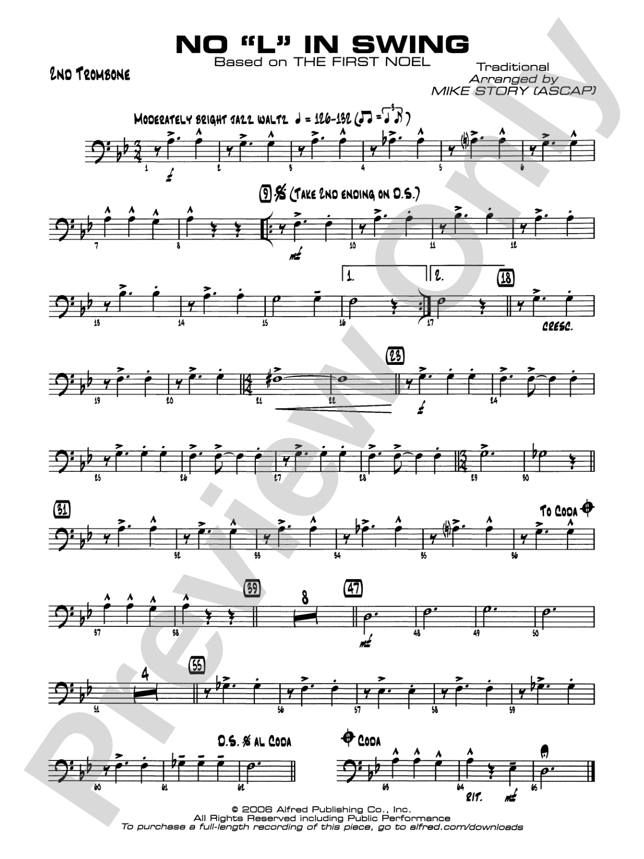 No "L" in Swing: 2nd Trombone