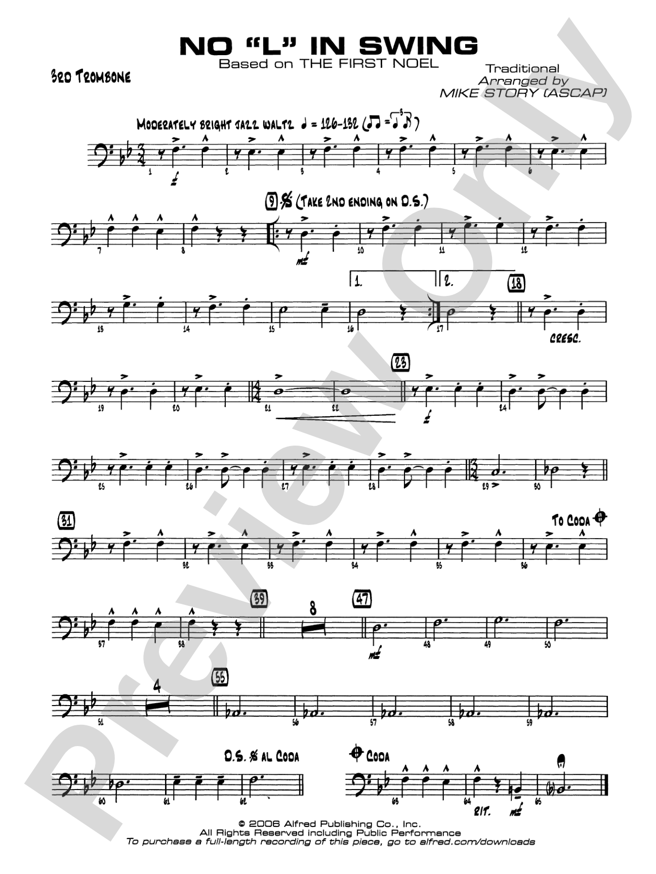 No "L" in Swing: 3rd Trombone