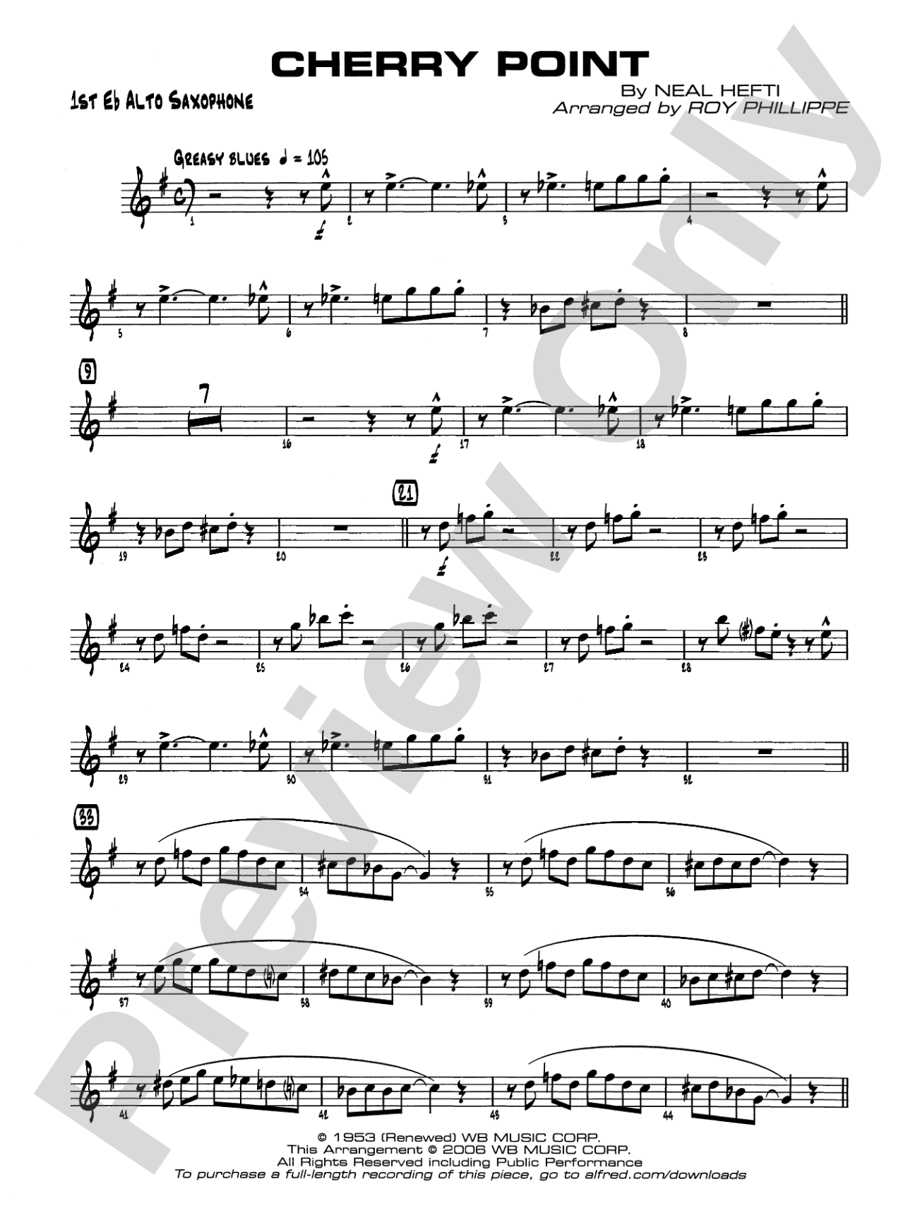 Cherry Point: E-flat Alto Saxophone