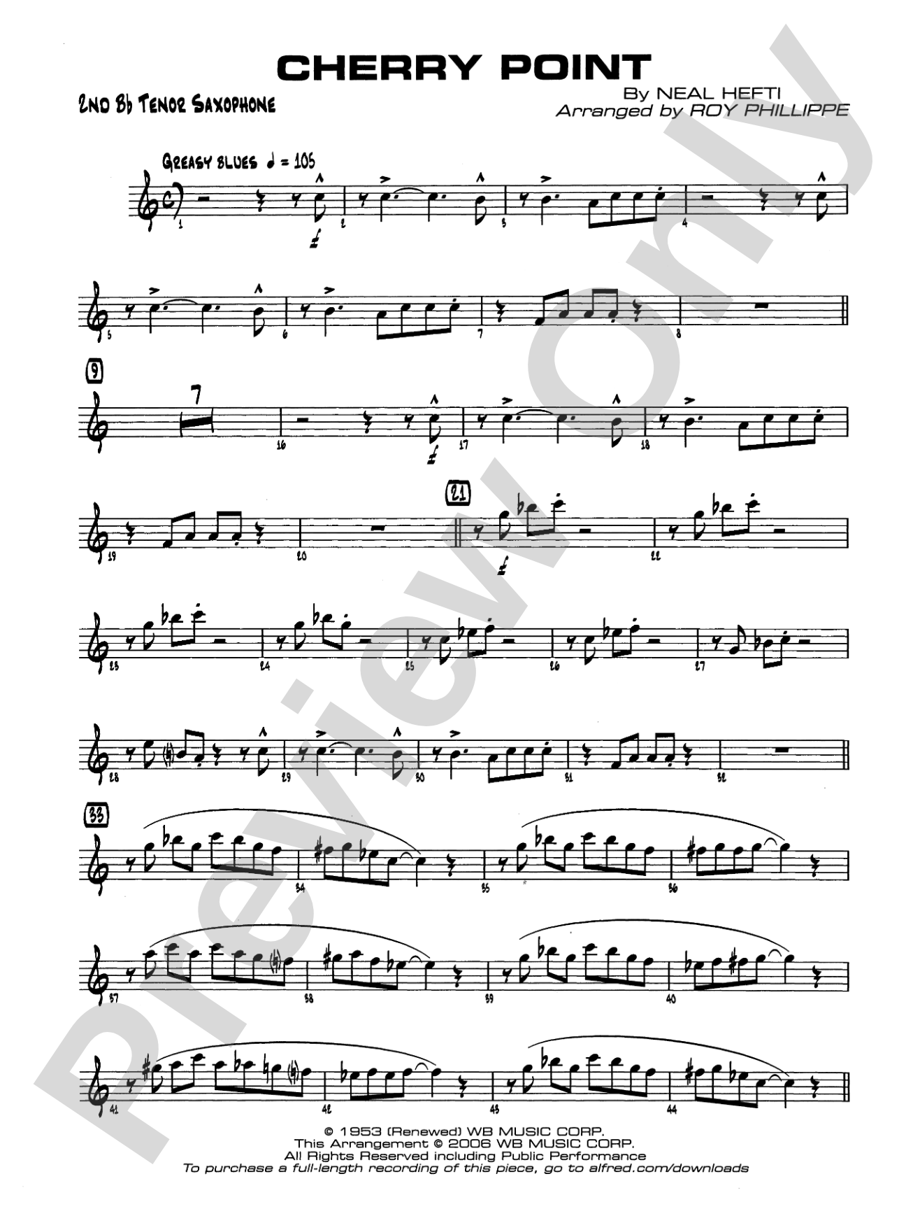 Cherry Point: 2nd B-flat Tenor Saxophone