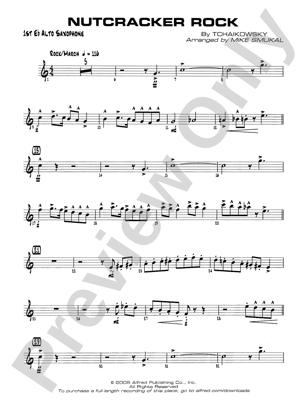 Nutcracker Rock: E-flat Alto Saxophone