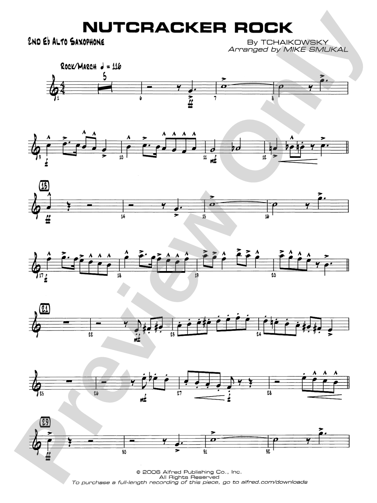 Nutcracker Rock: 2nd E-flat Alto Saxophone