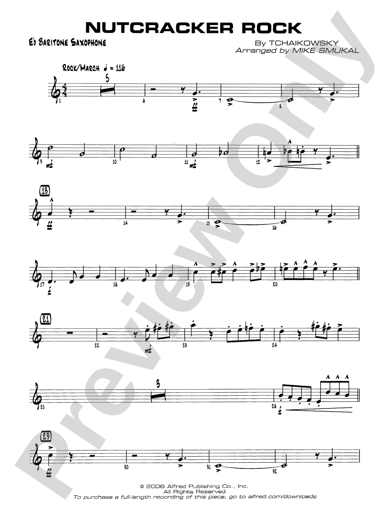 Nutcracker Rock: E-flat Baritone Saxophone