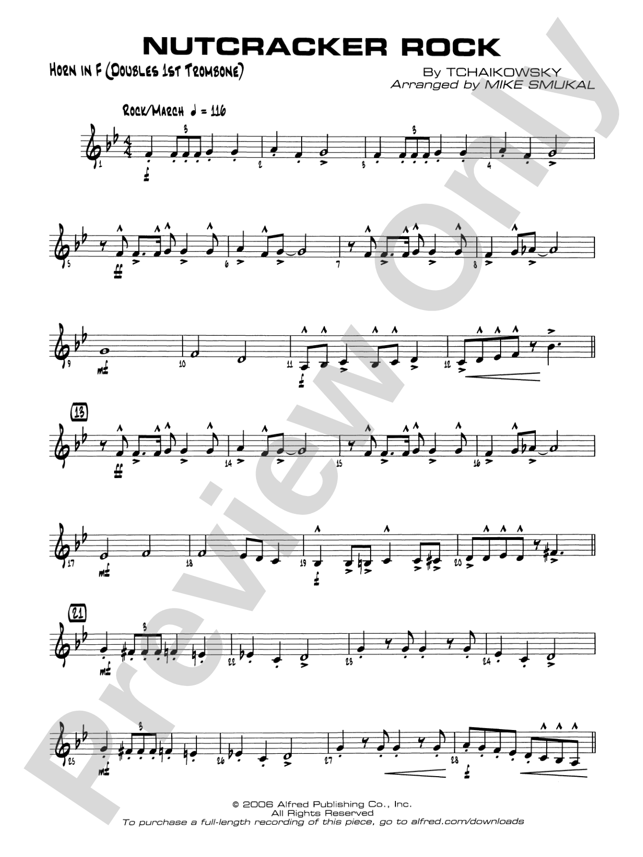 Nutcracker Rock: 1st F Horn