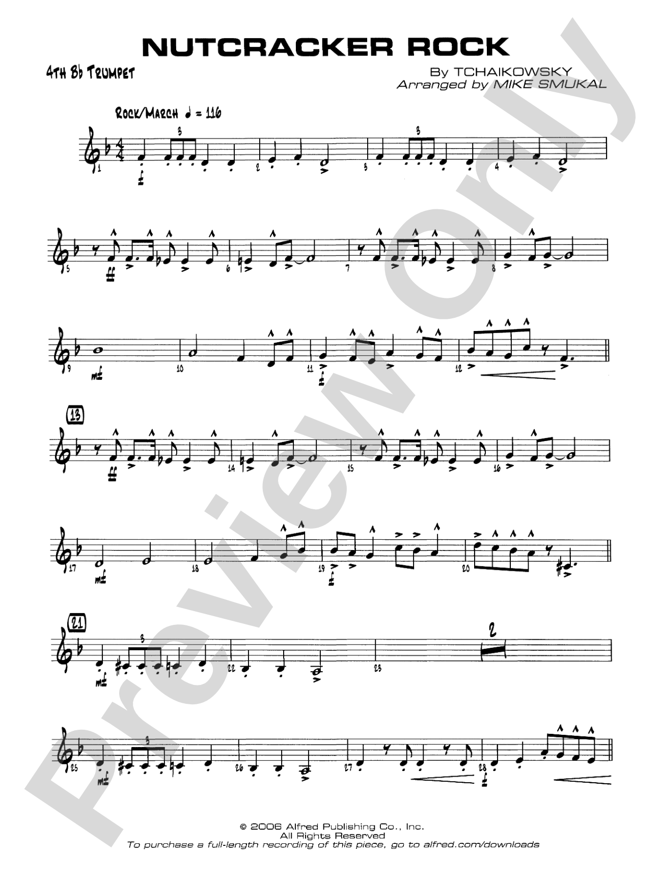Nutcracker Rock: 4th B-flat Trumpet