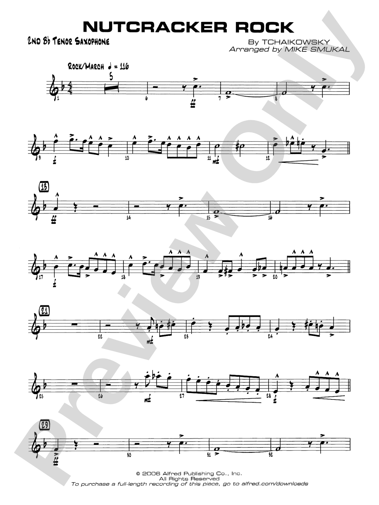 Nutcracker Rock: 2nd B-flat Tenor Saxophone