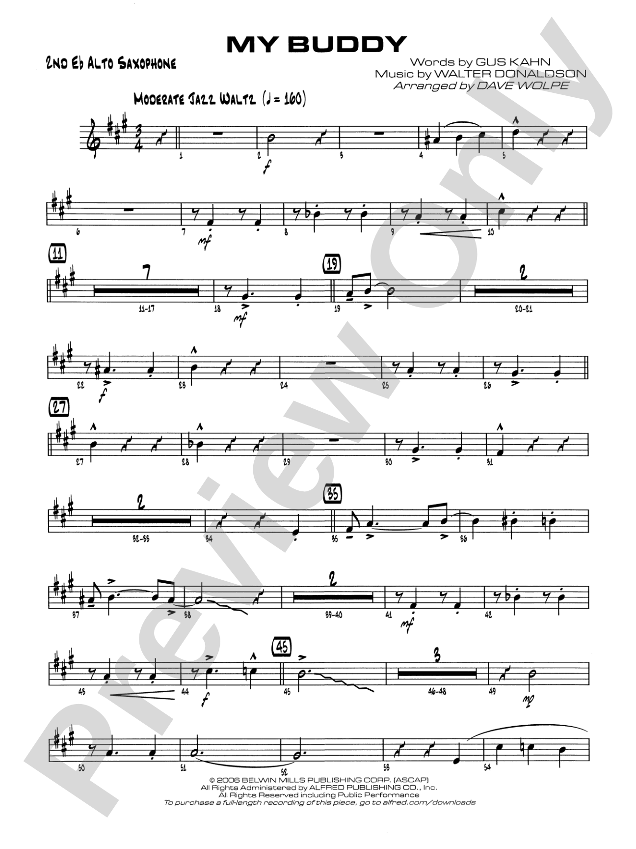 My Buddy: 2nd E-flat Alto Saxophone