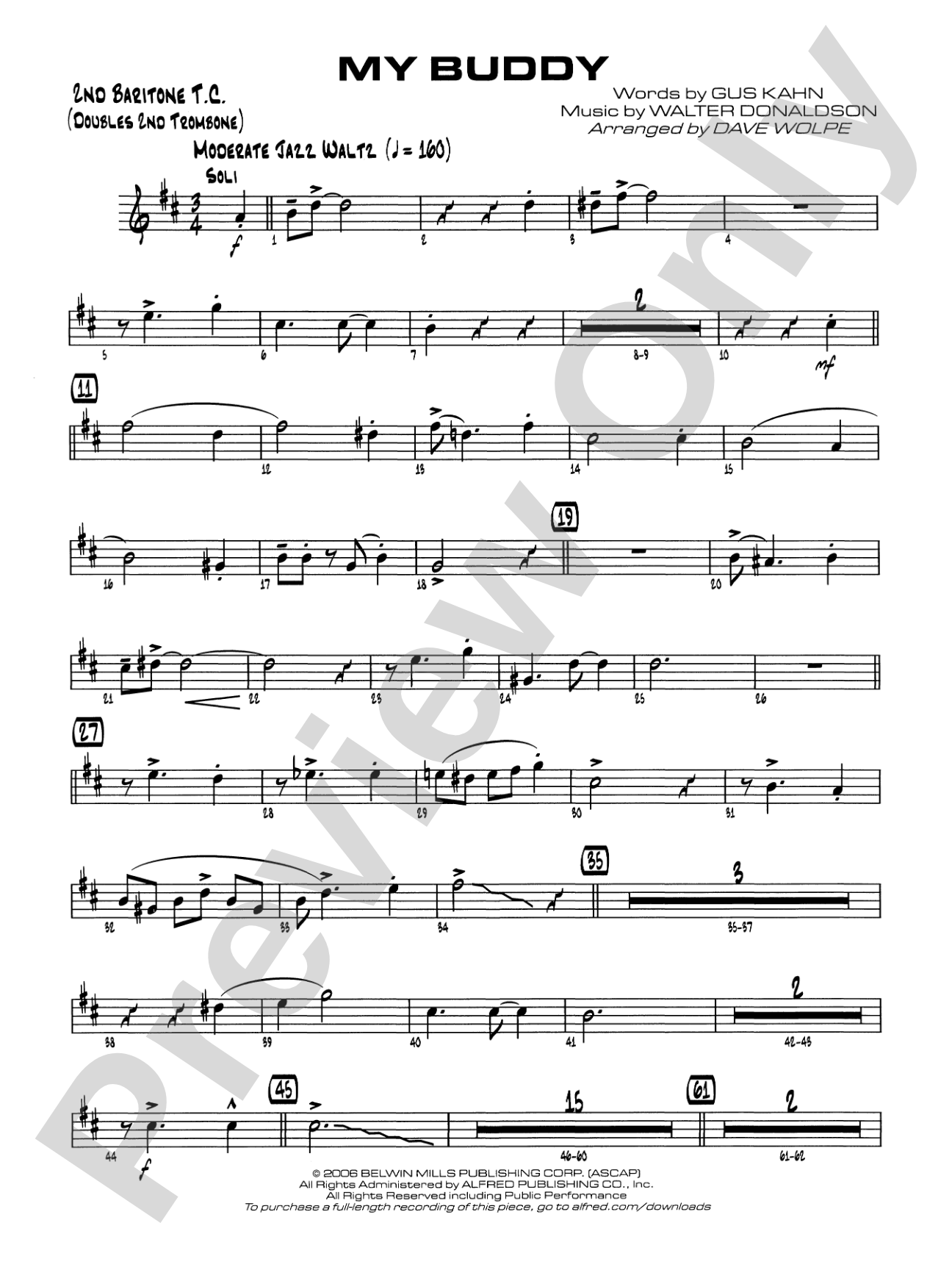 My Buddy: 2nd Baritone T.C.