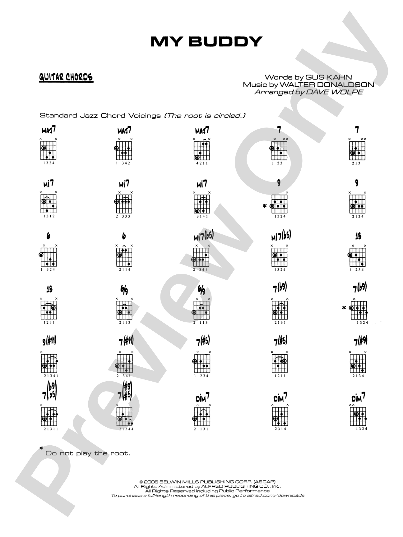 My Buddy: Guitar Chords