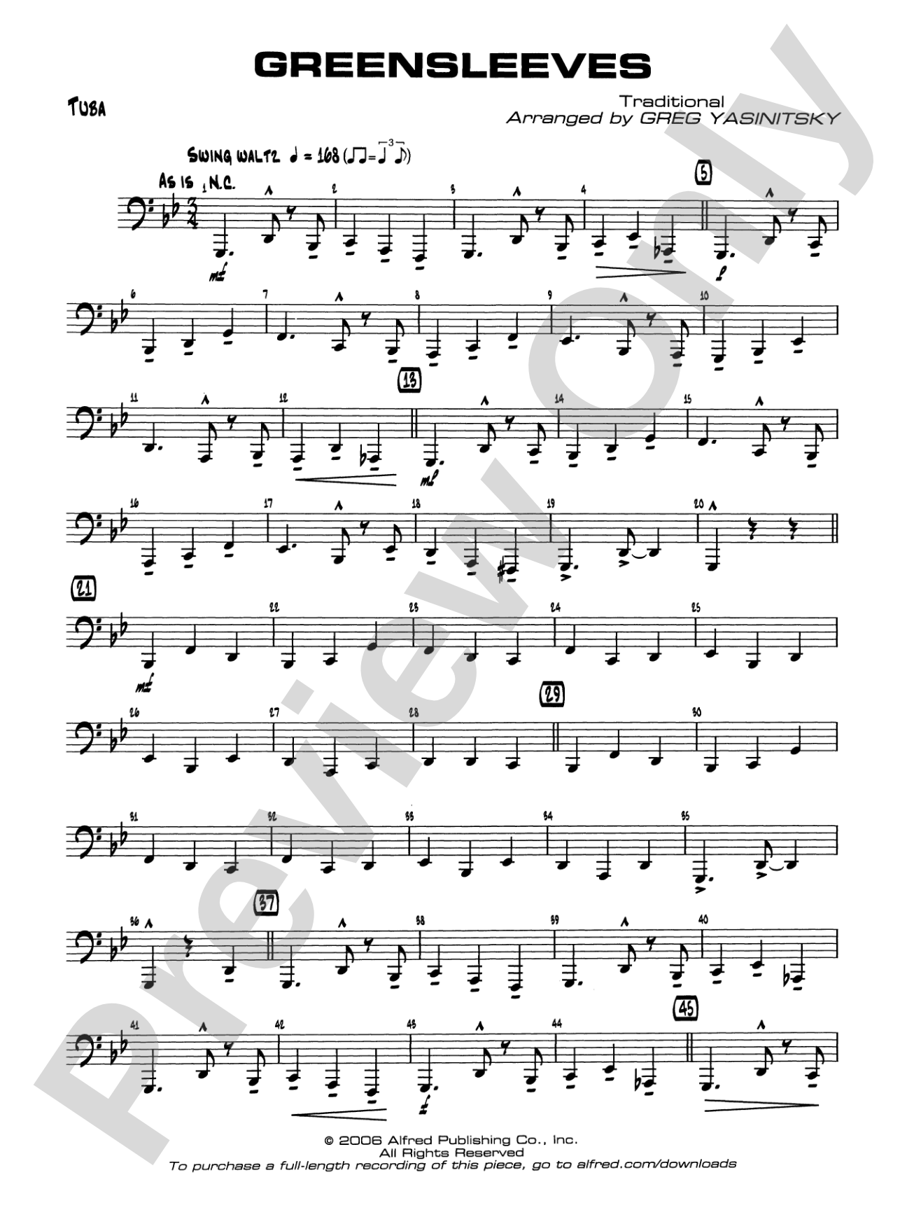 Greensleeves: Tuba