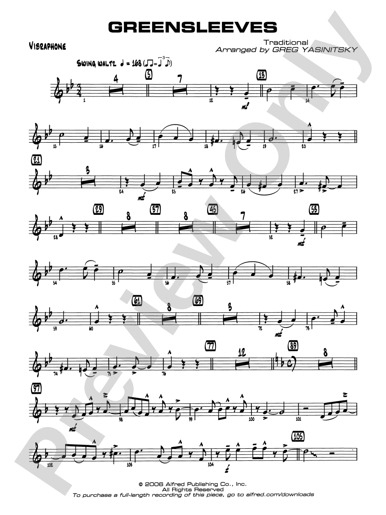 Greensleeves: Vibraphone