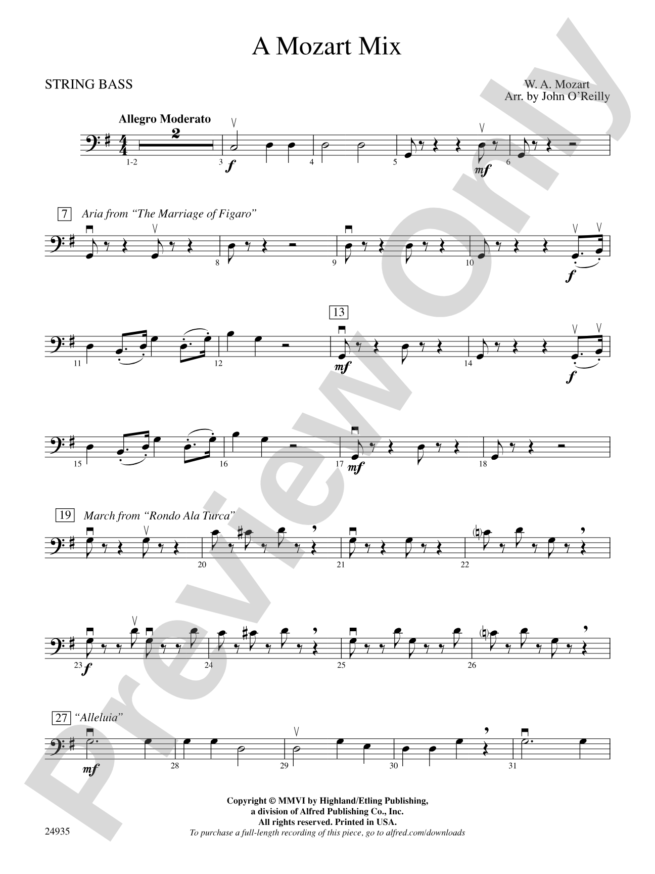 A Mozart Mix: String Bass