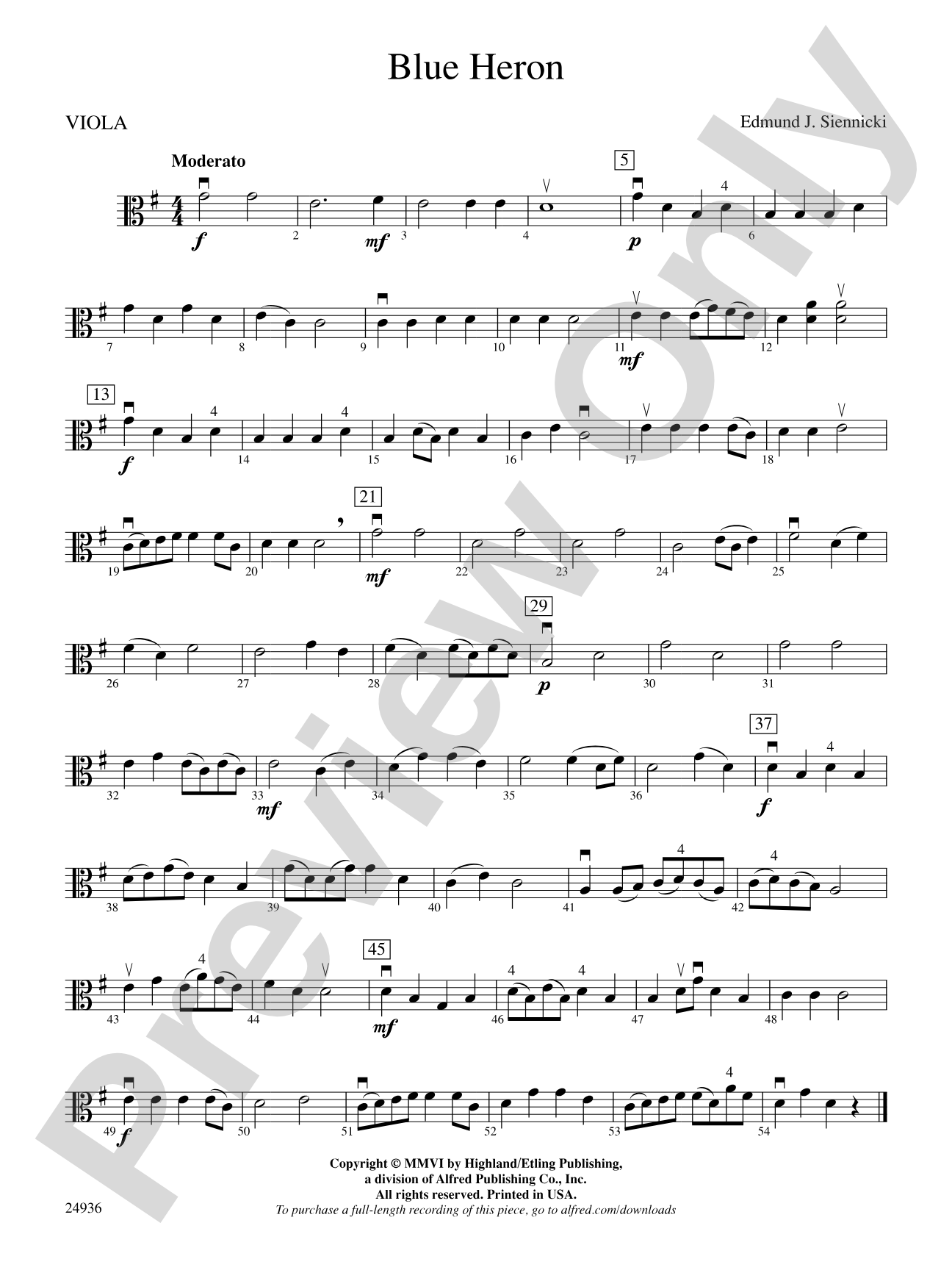 Blue Heron: Viola