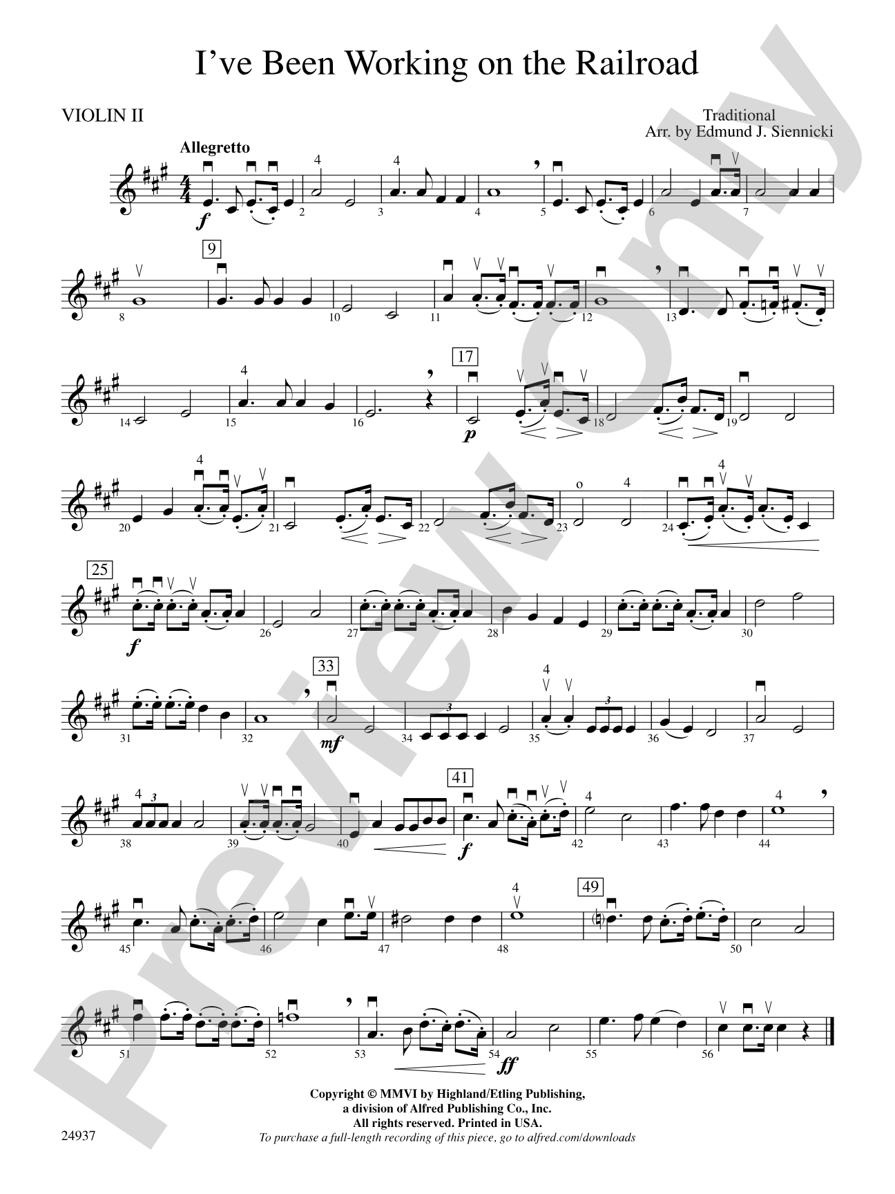I've Been Working on the Railroad: 2nd Violin