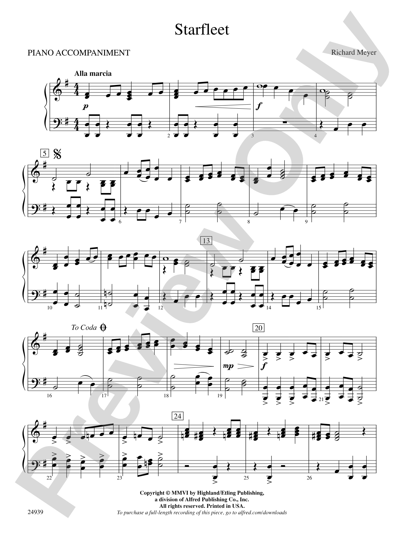 Starfleet: Piano Accompaniment