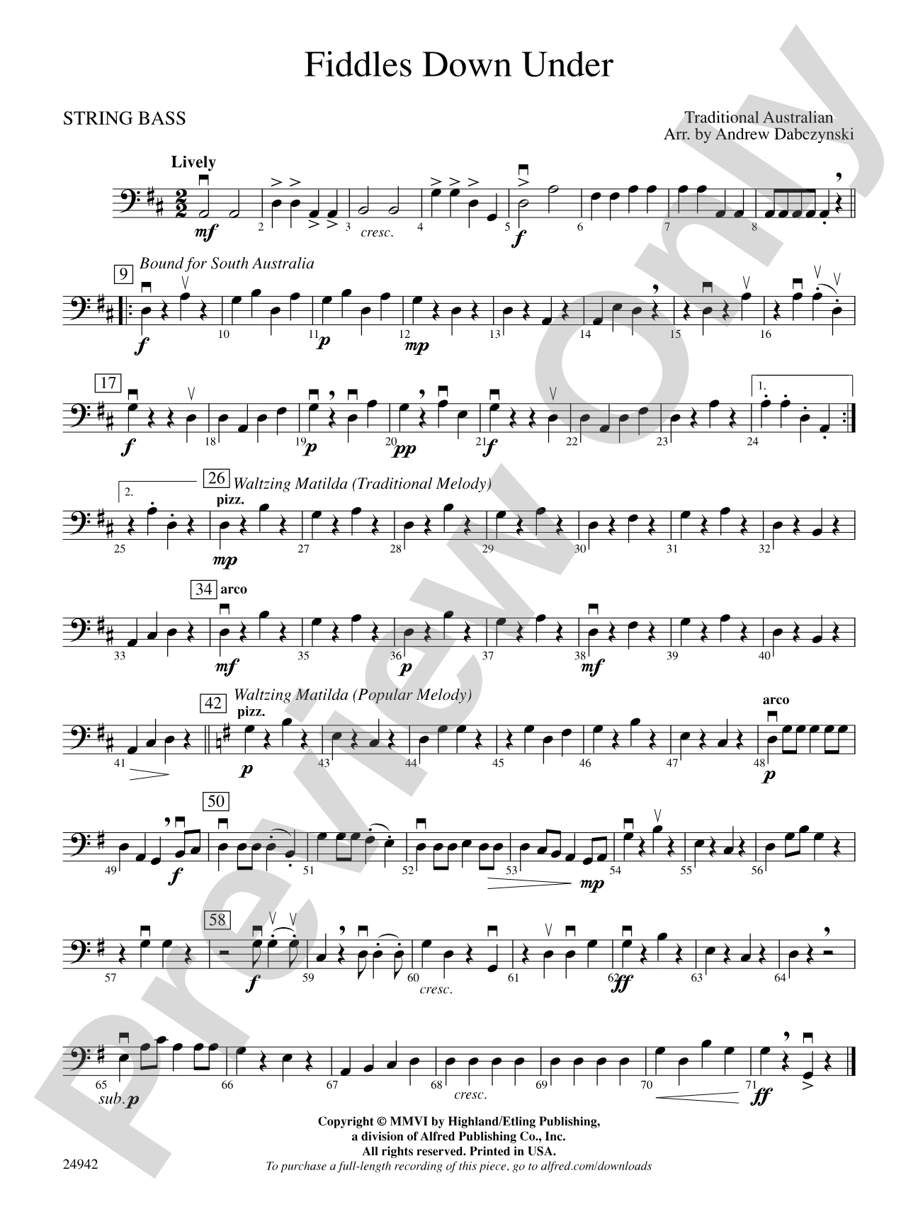 Fiddles Down Under: String Bass