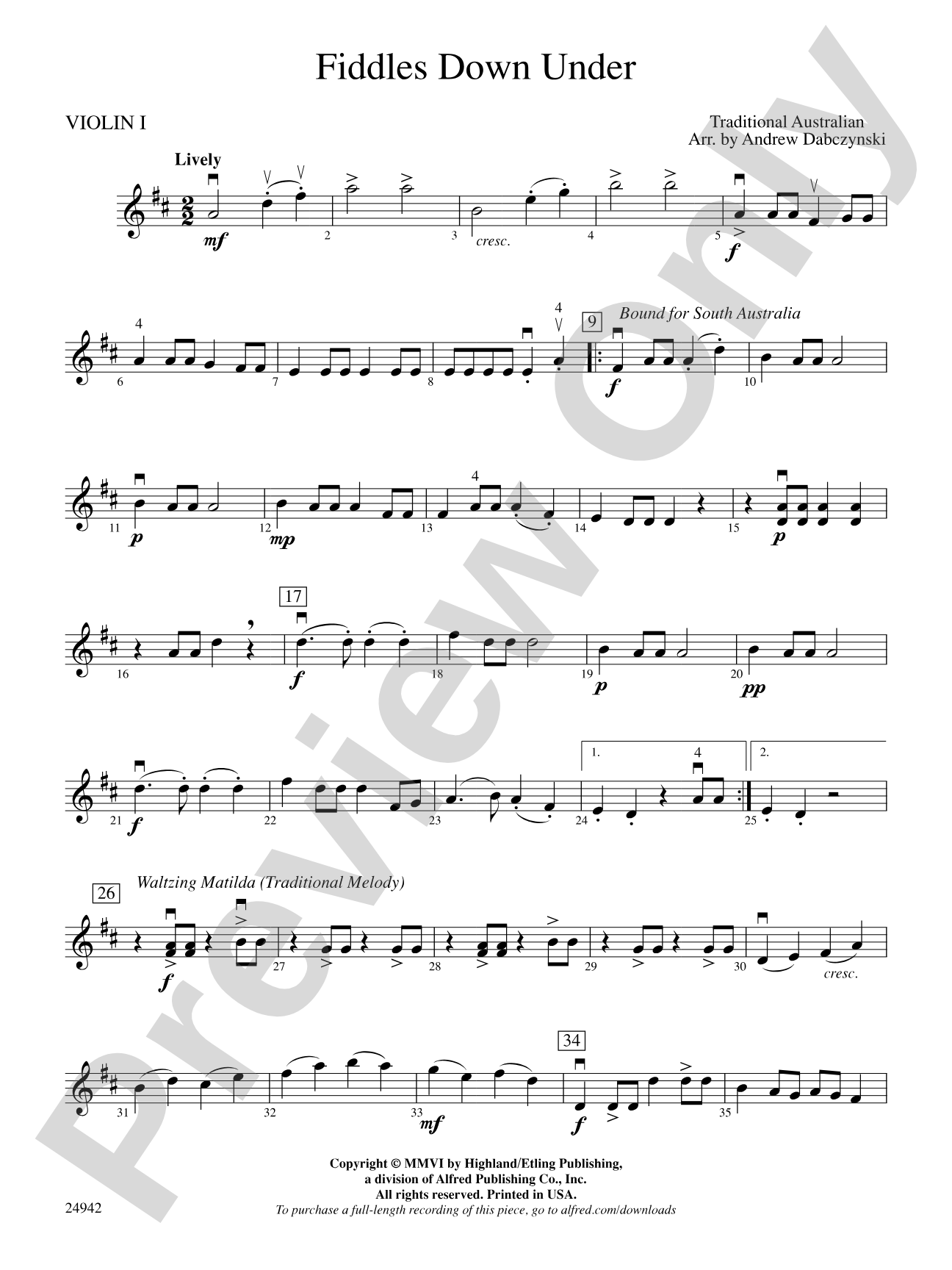 Fiddles Down Under: 1st Violin