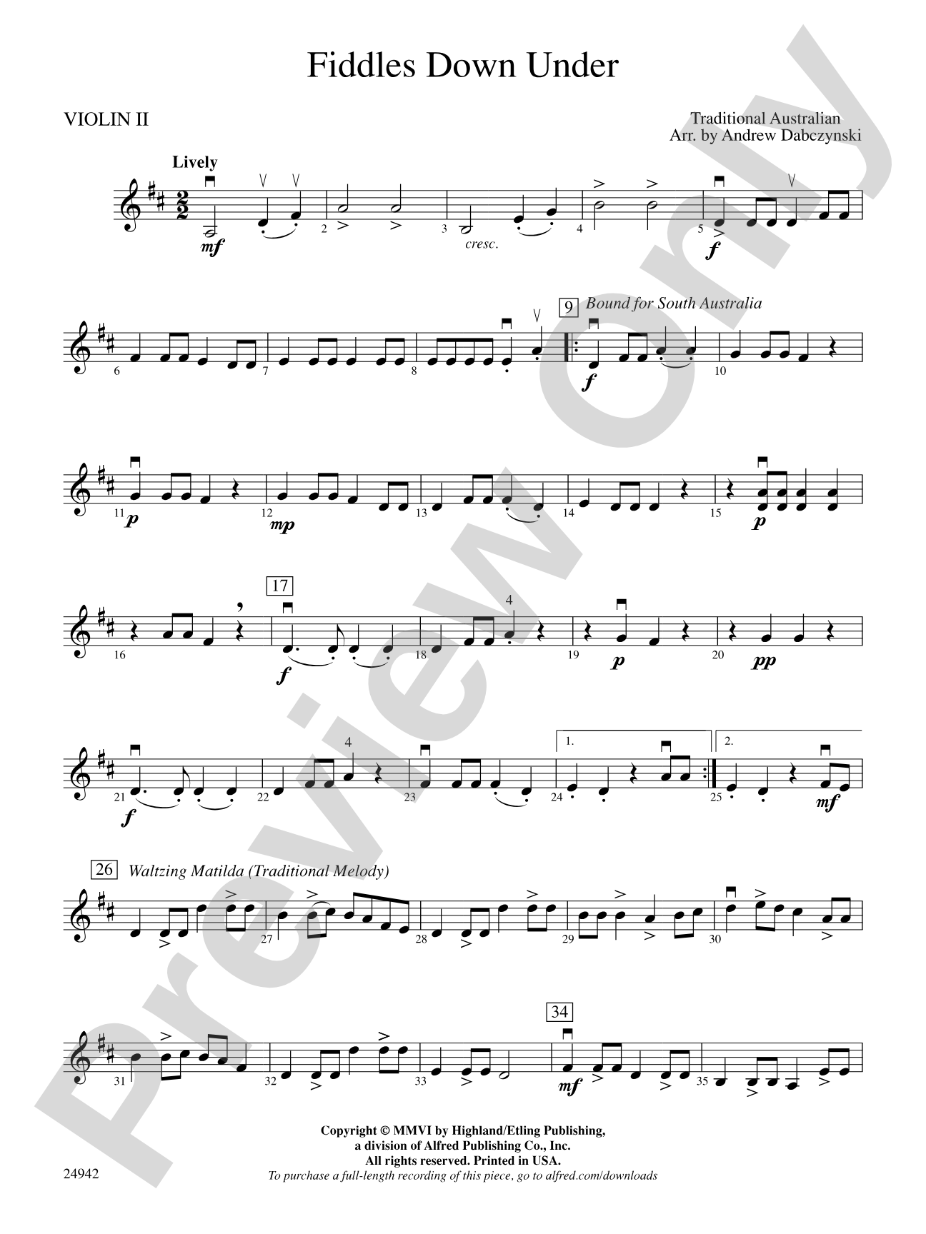 Fiddles Down Under: 2nd Violin