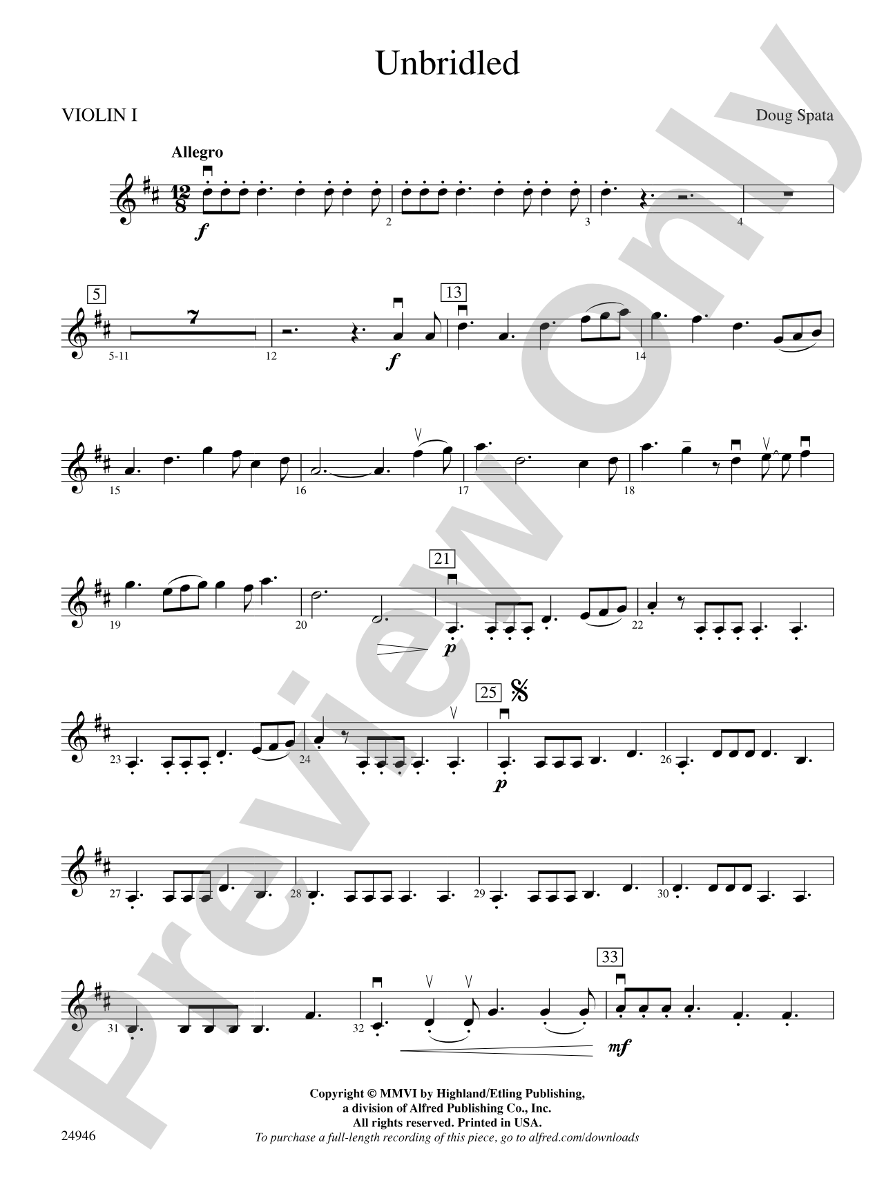 Unbridled: 1st Violin