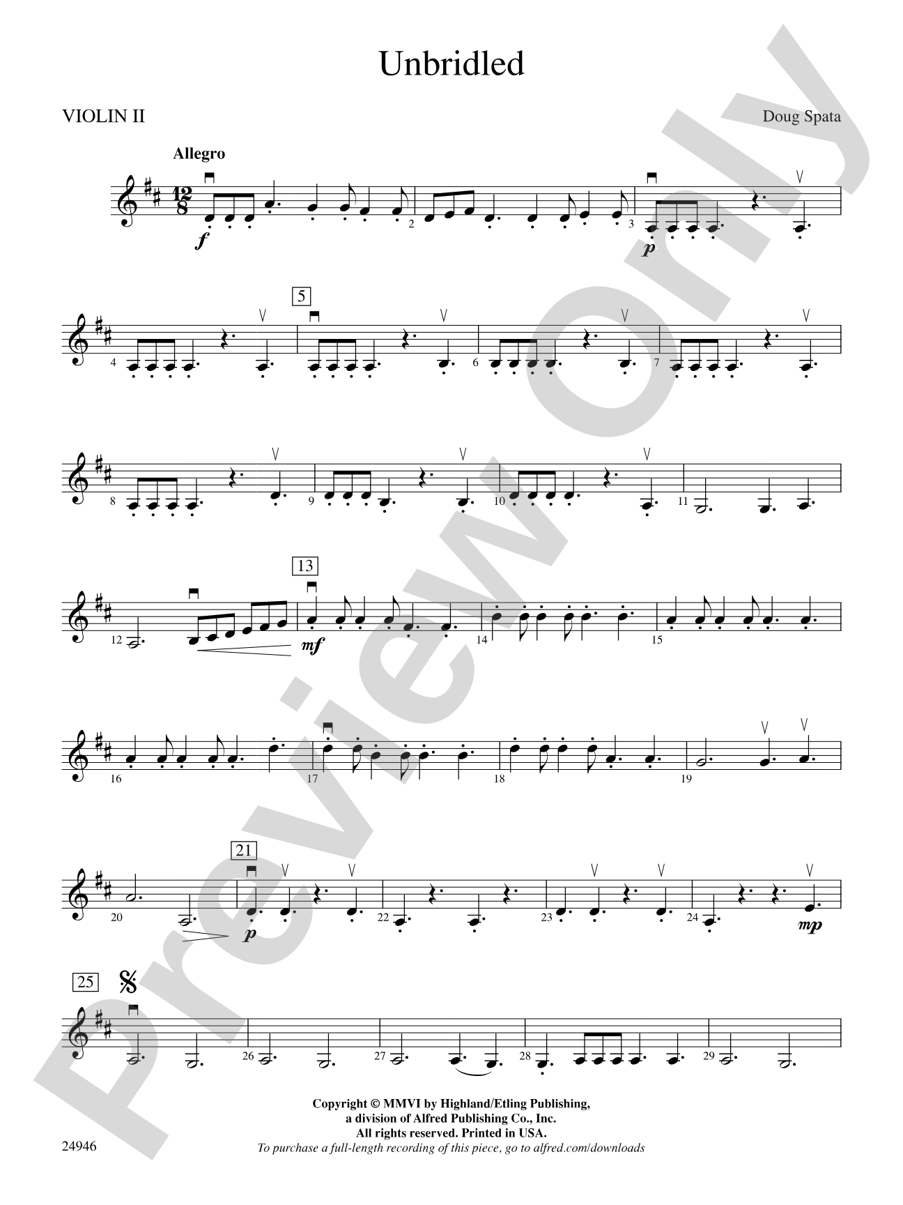 Unbridled: 2nd Violin