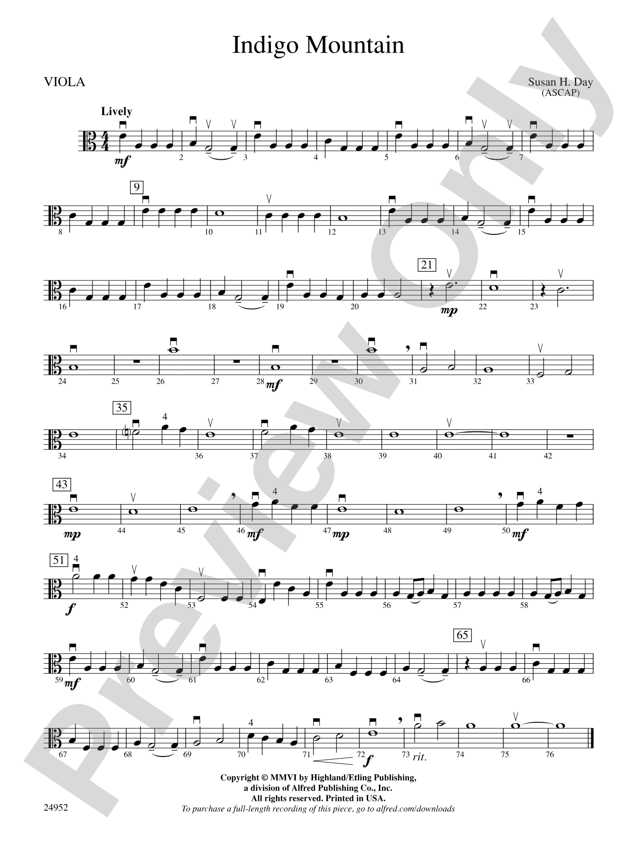Indigo Mountain: Viola