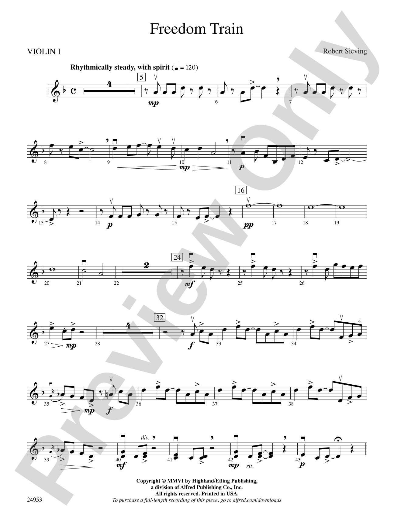Freedom Train: 1st Violin