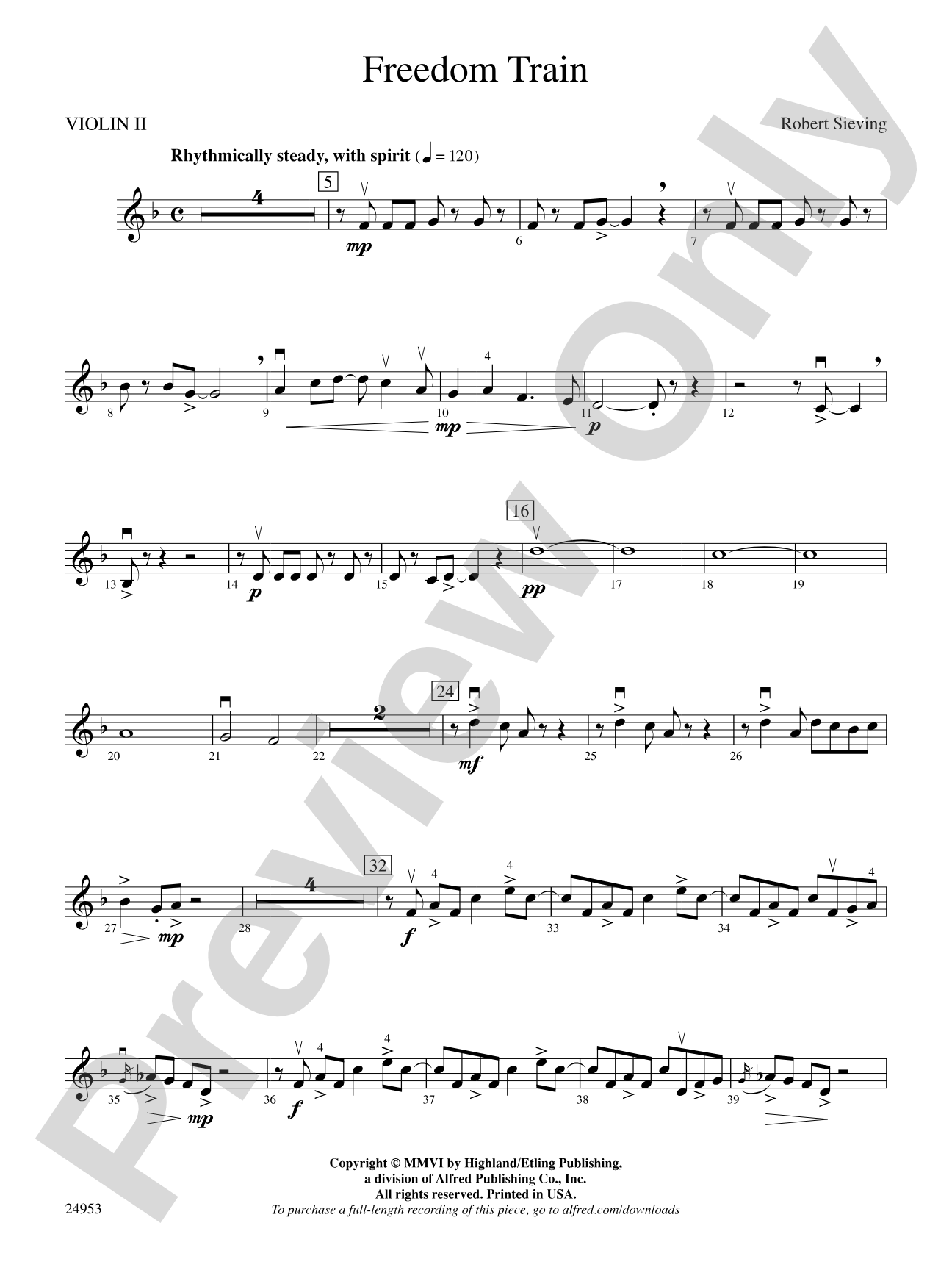 Freedom Train: 2nd Violin