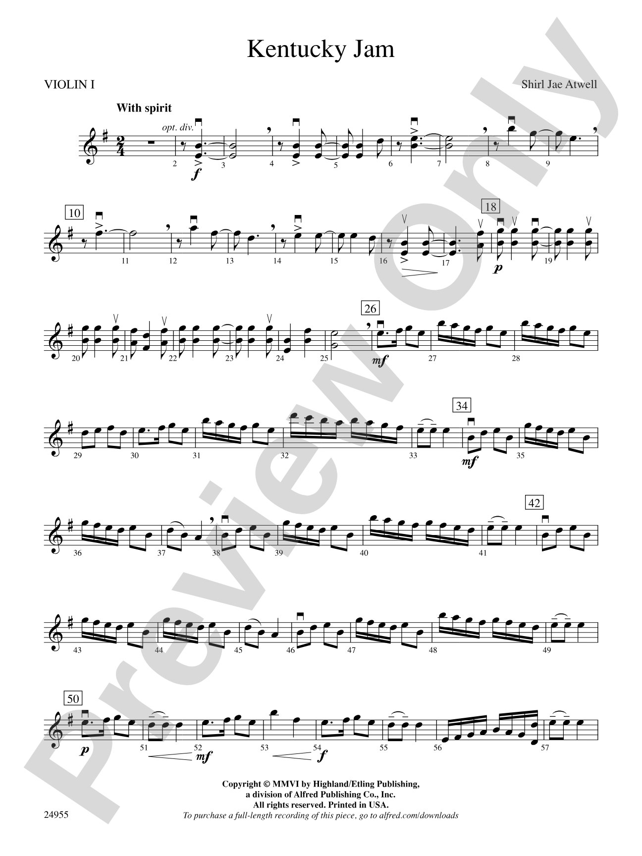 Kentucky Jam: 1st Violin